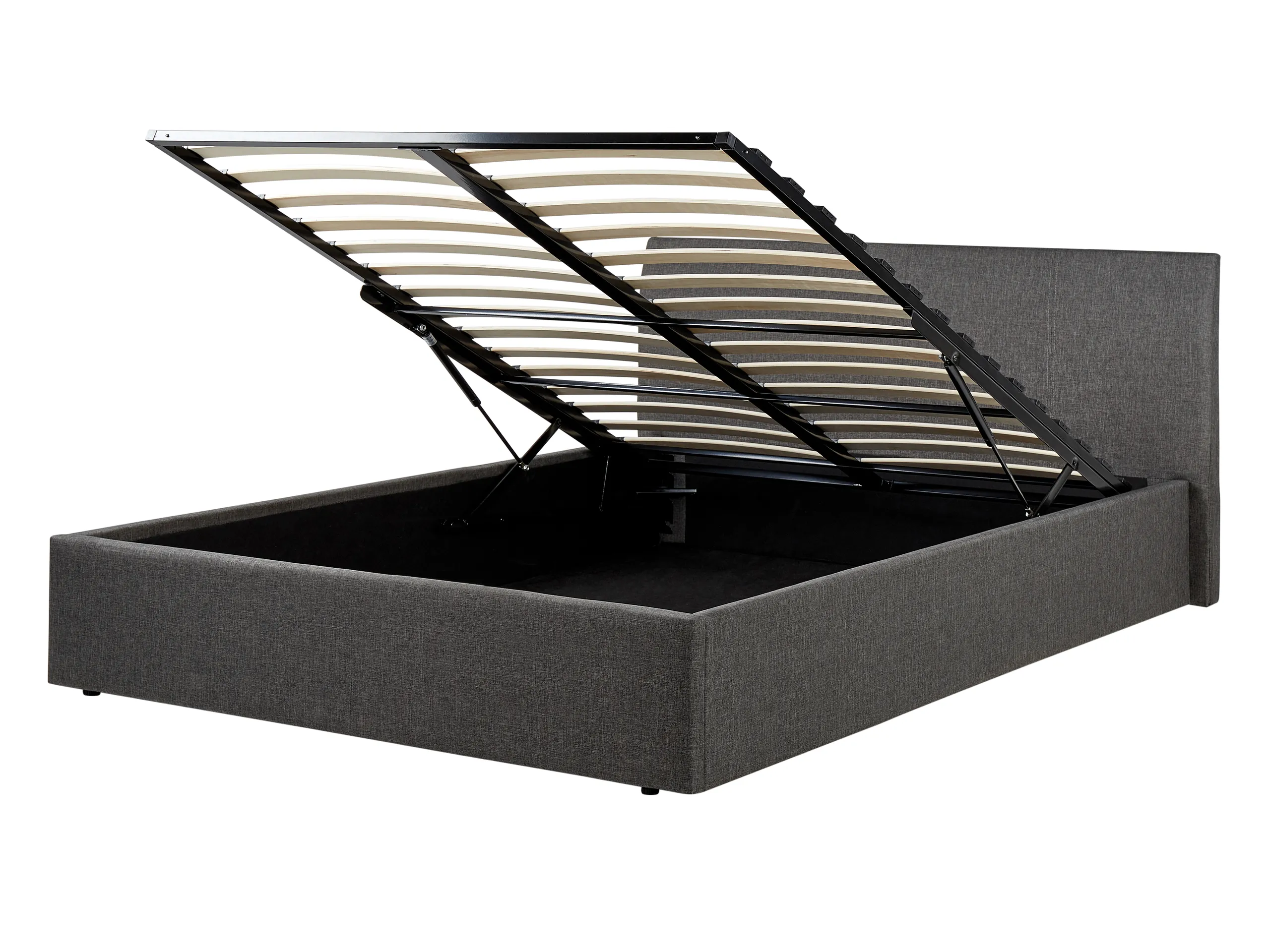 Cama con almacenaje Tela ORBEY 140 x 200 cm Gris