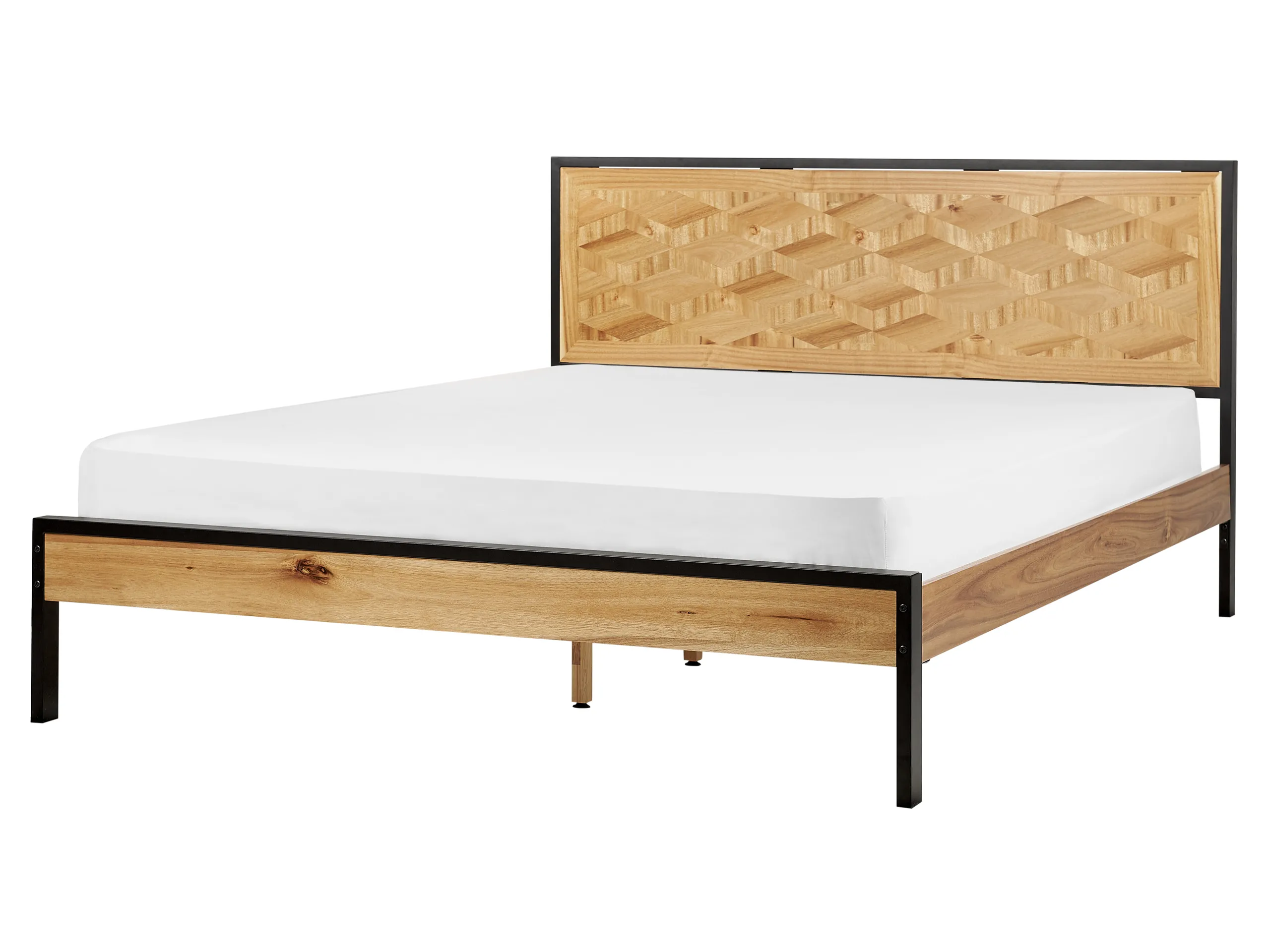 Cama ERVILLERS 160 x 200 cm Acacia natural