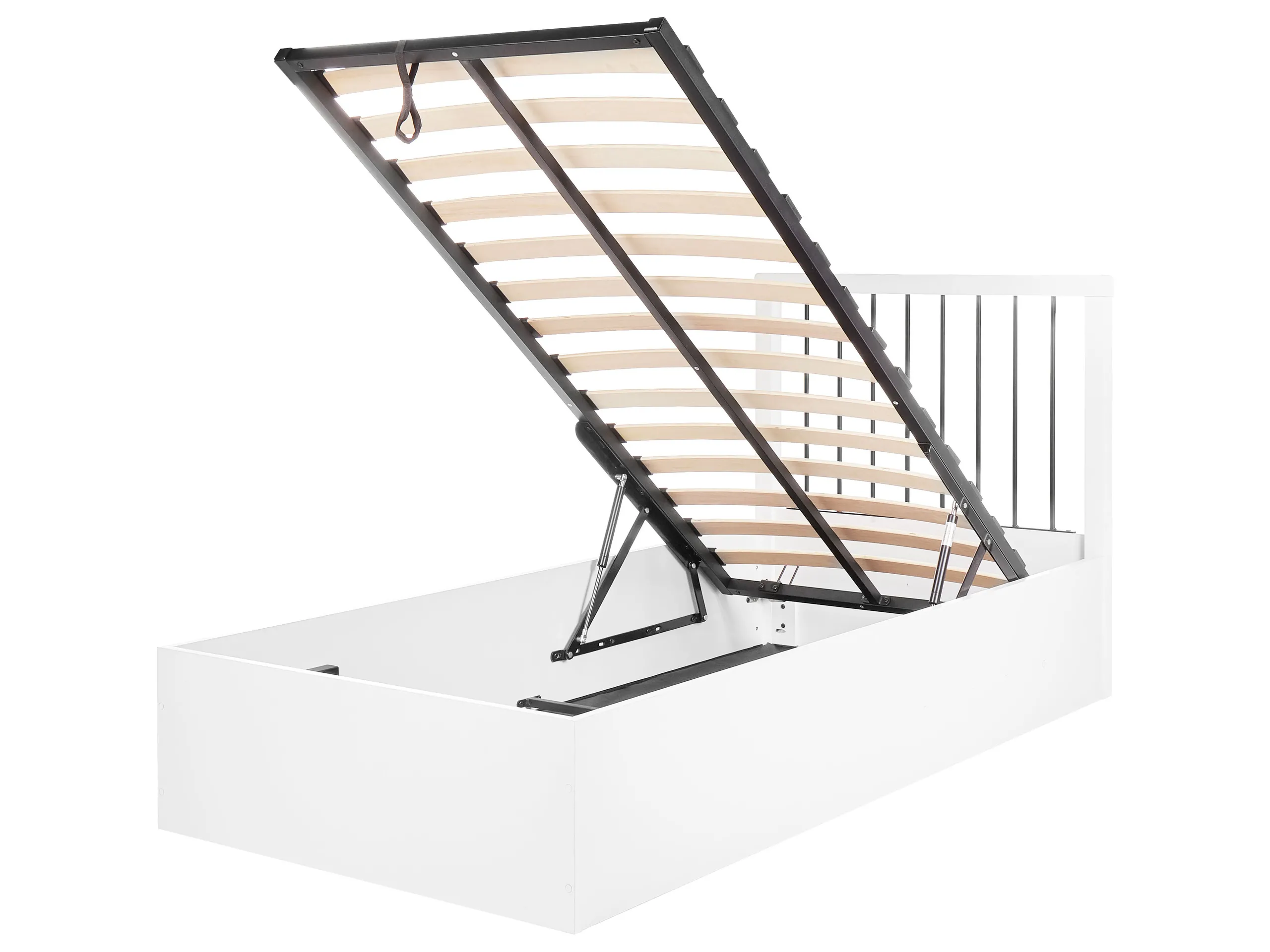 Cama con almacenaje ROUVILLERS 90 x 200 cm Blanco