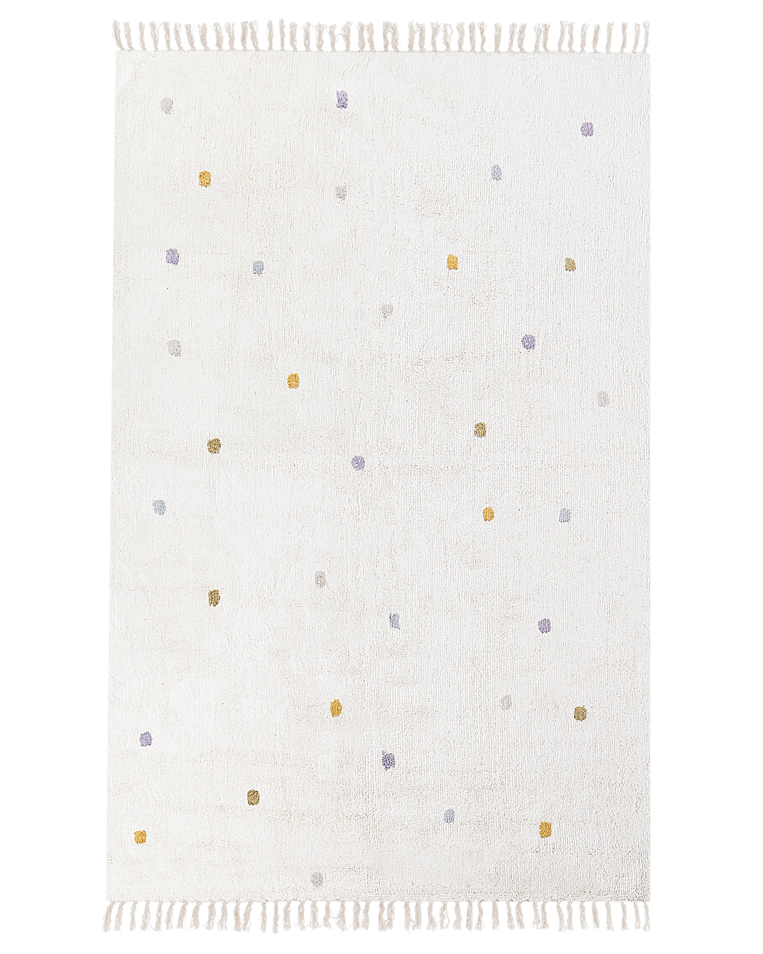 Alfombra ASTAF Blanco crema 140 x 200 cm Algodón