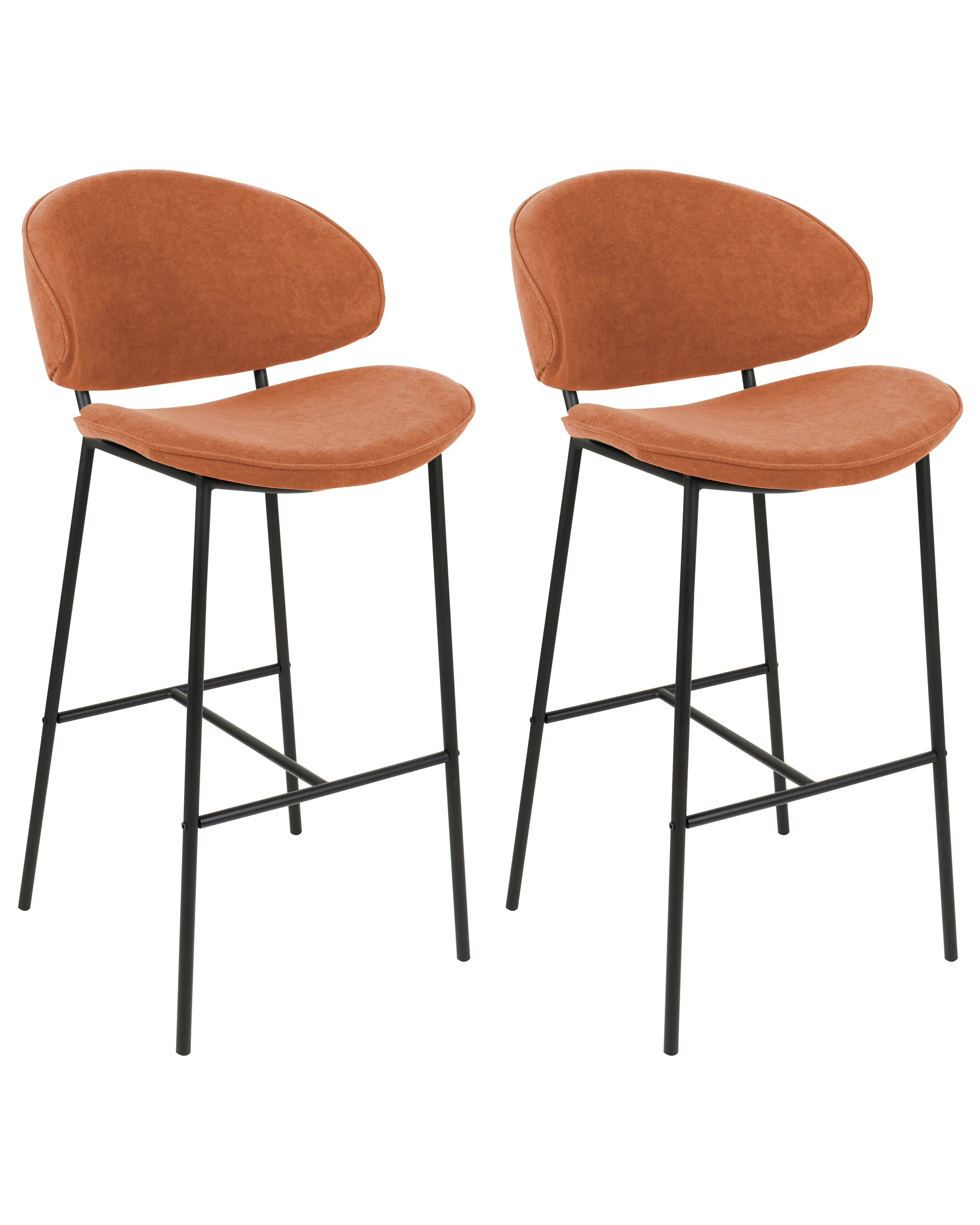 Conjunto de 2 sillas de bar KIANA Naranja