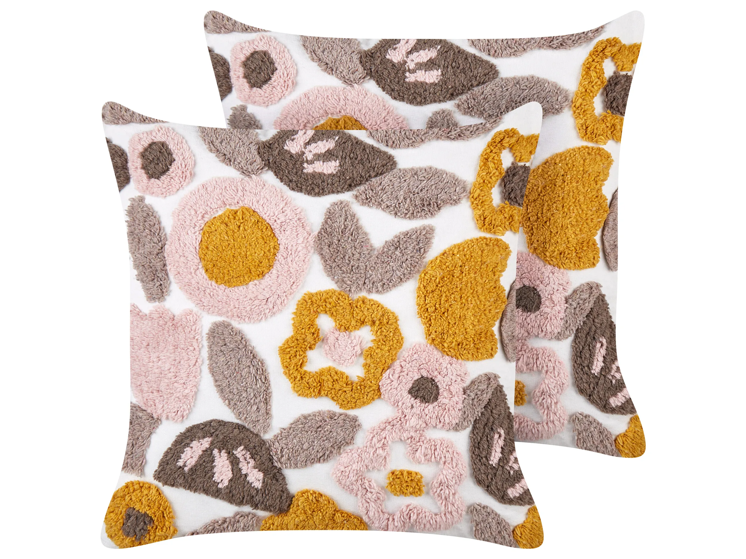 Conjunto de 2 cojines decorativos KANDIARO Algodón 45 x 45 cm Multicolor Patrón floral