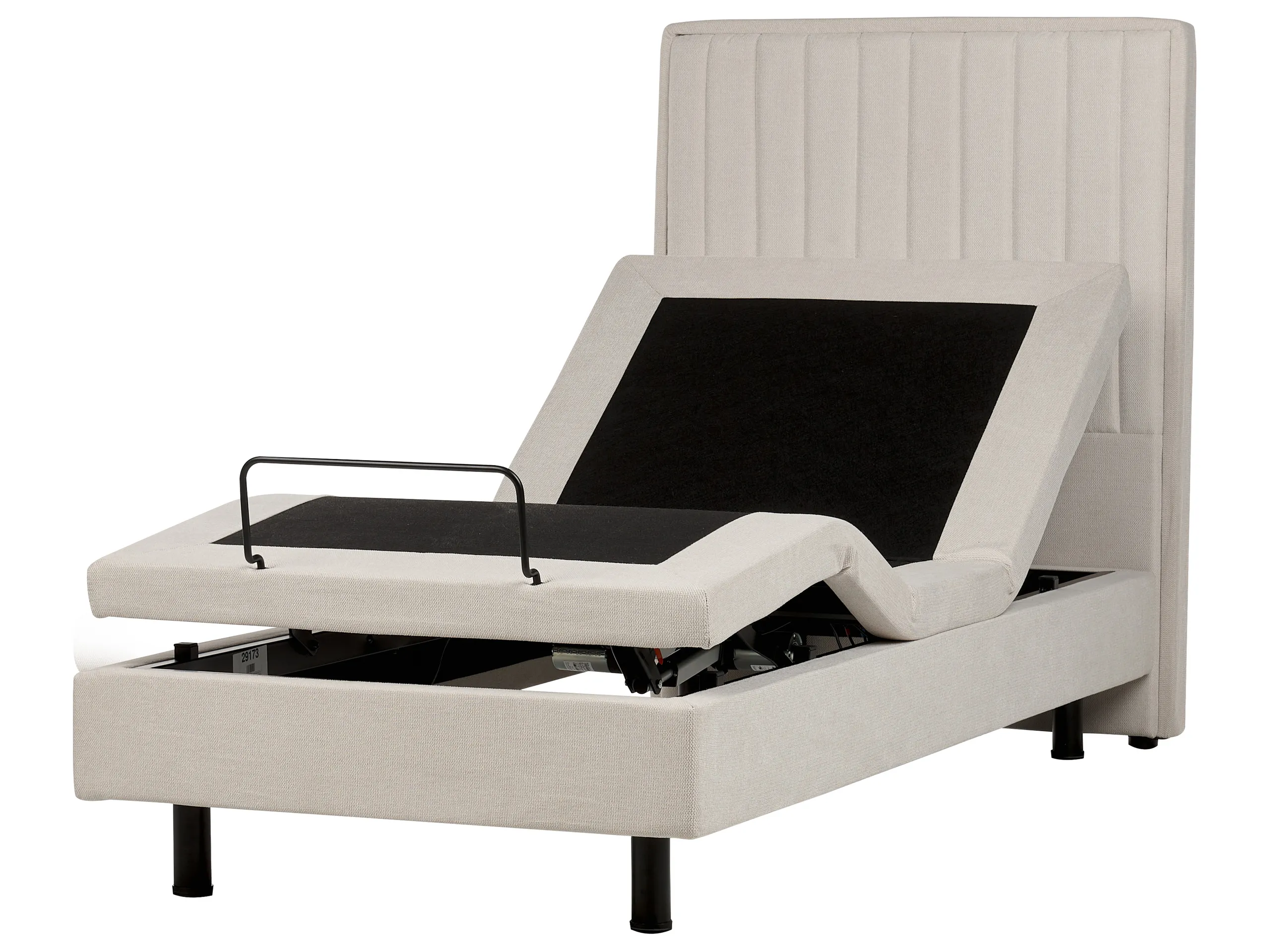 Adjustable Bed Fabric CASTELLAN 90 x 200 cm (EU Single) Light Beige