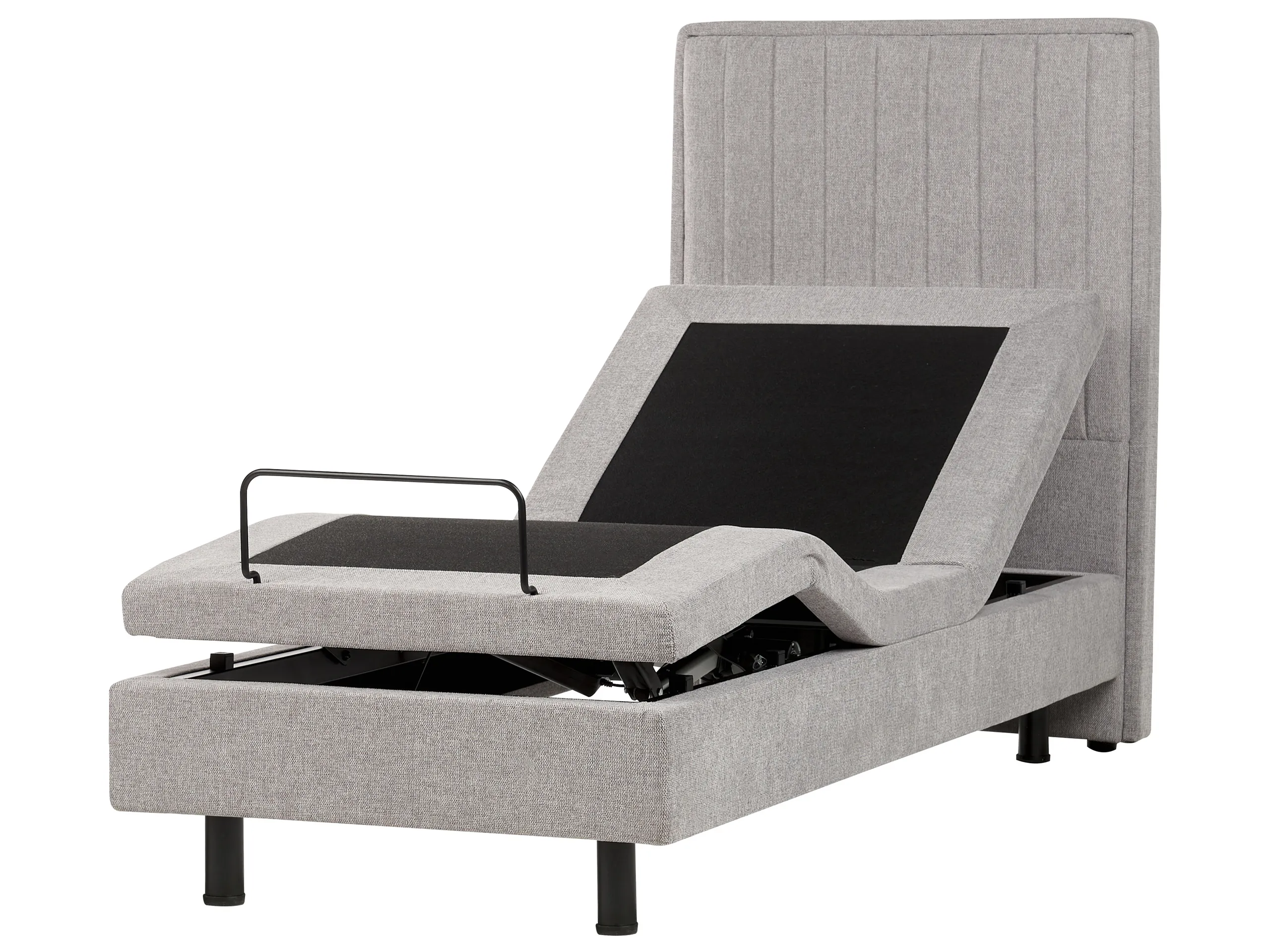 Adjustable Bed Fabric CASTELLAN 80 x 200 cm (EU Small Single) Light Grey