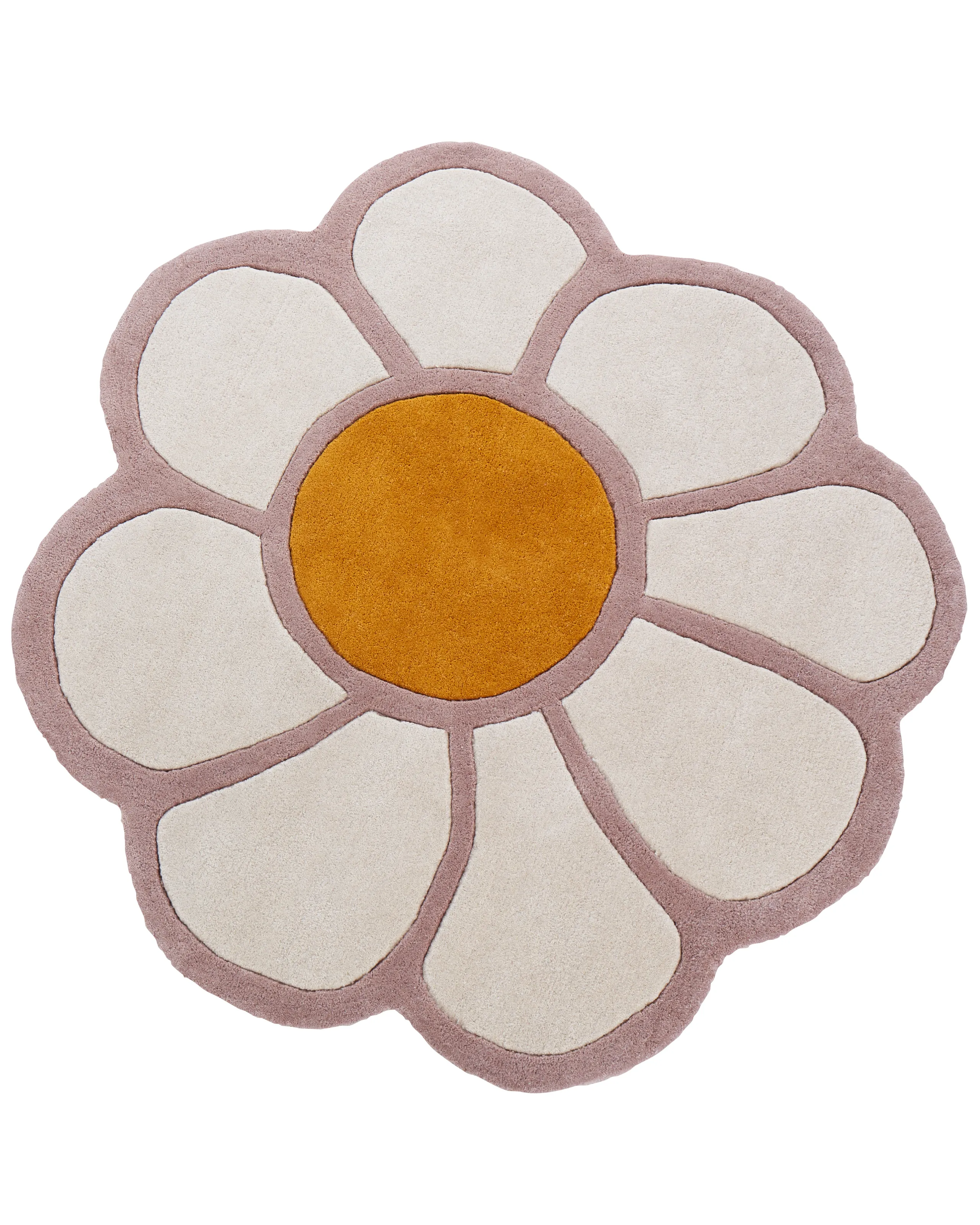 Alfombra infantil THUMBELINA Blanco crema ø 120 cm Lana