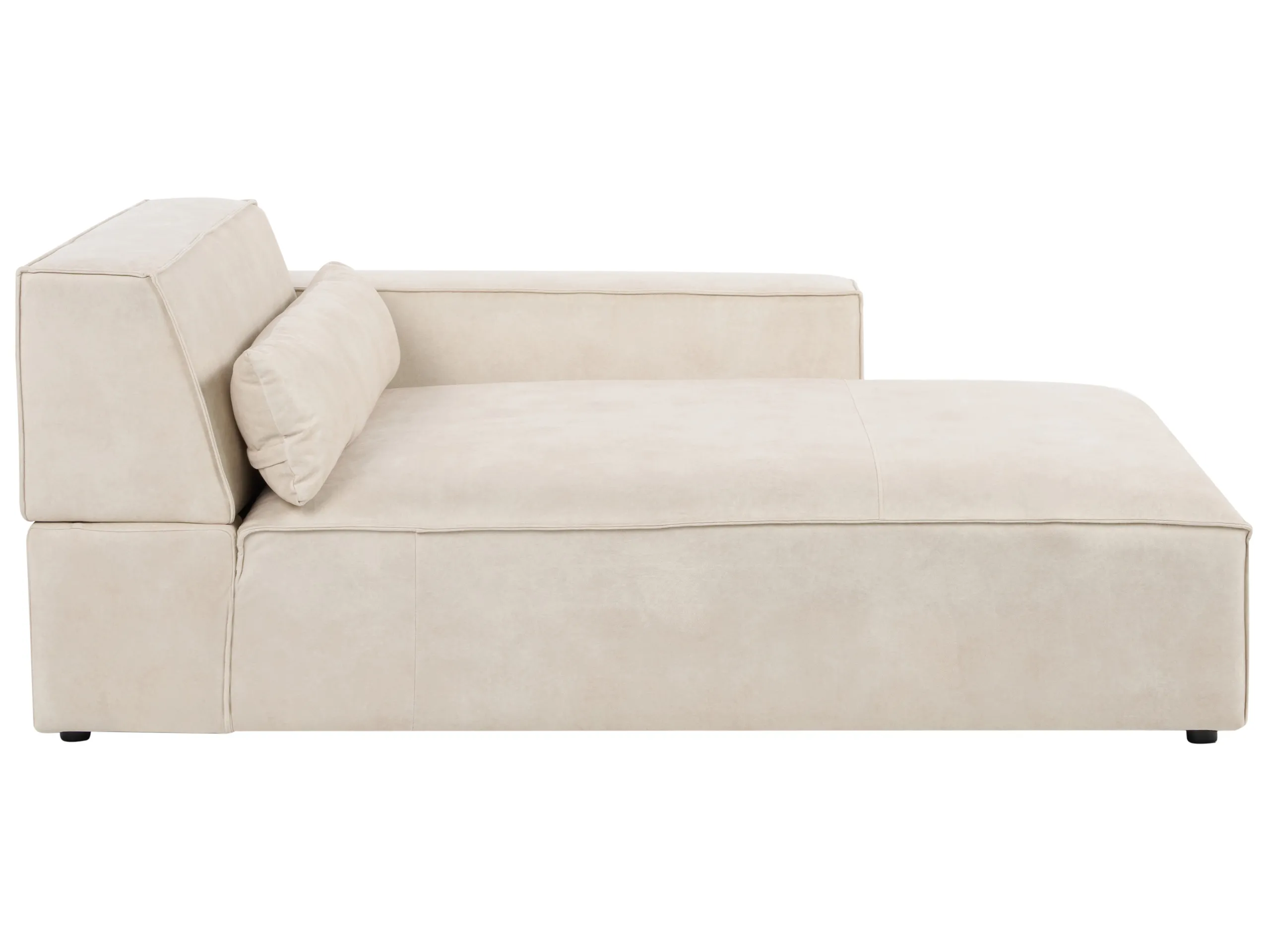 Chaise longue izquierdo HELLNAR Terciopelo Beige claro