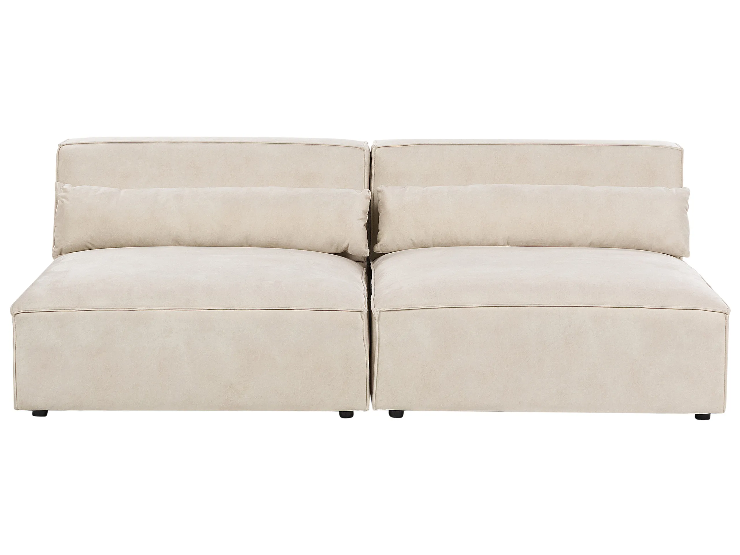 Modular Sofa 2 Seater HELLNAR Velvet Light Beige