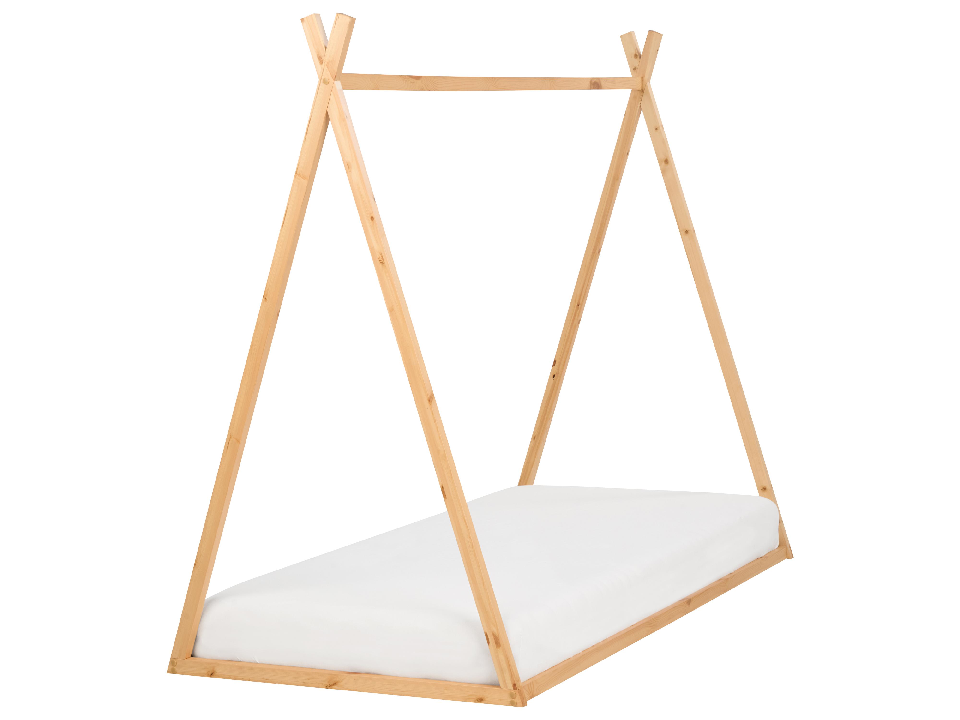 Cama infantil Tipi Madera de pino SAURAT 90 x 200 cm Marrón claro