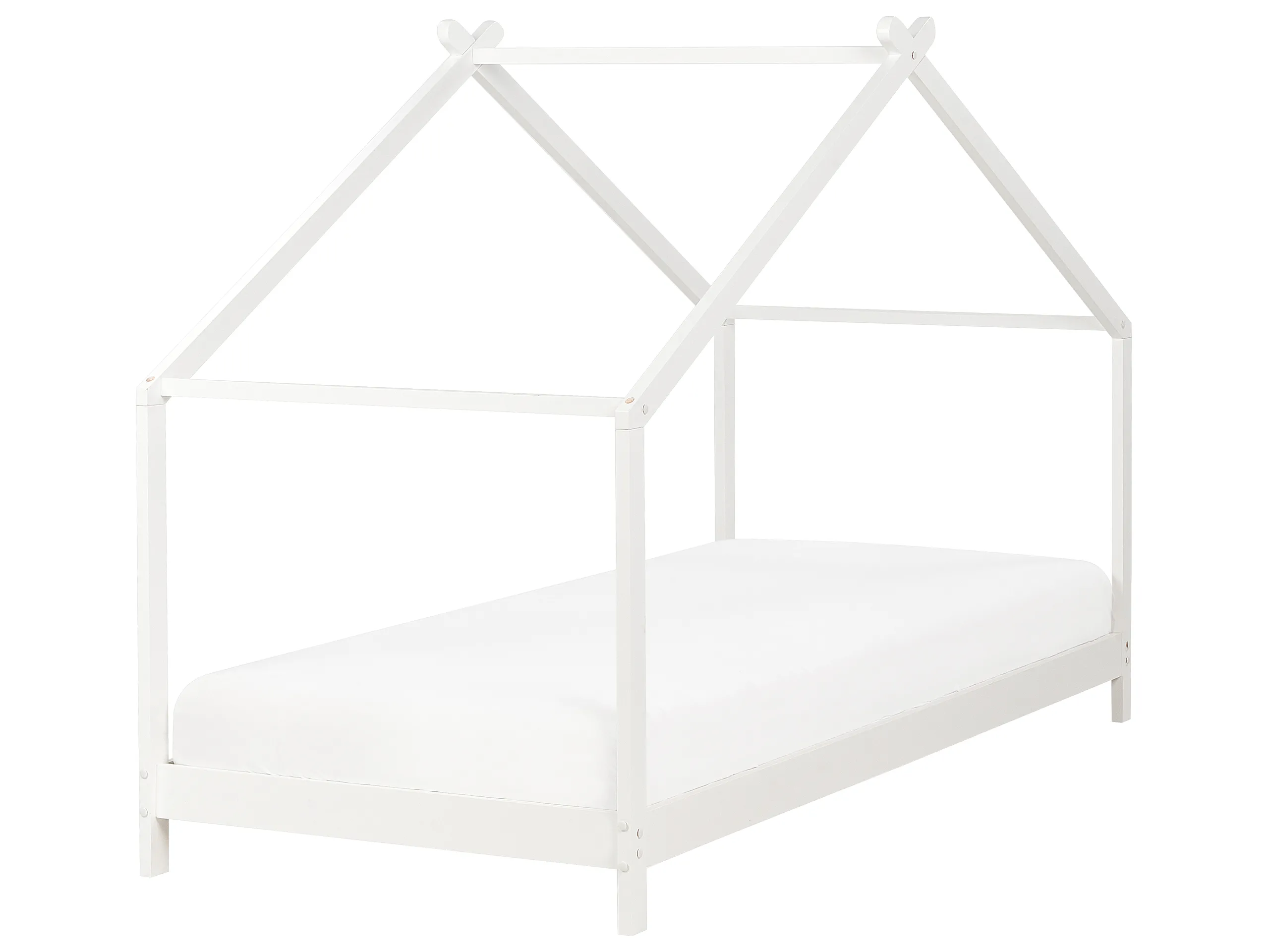 Cama infantil Casa Madera de pino ORLU 90 x 200 cm Blanco