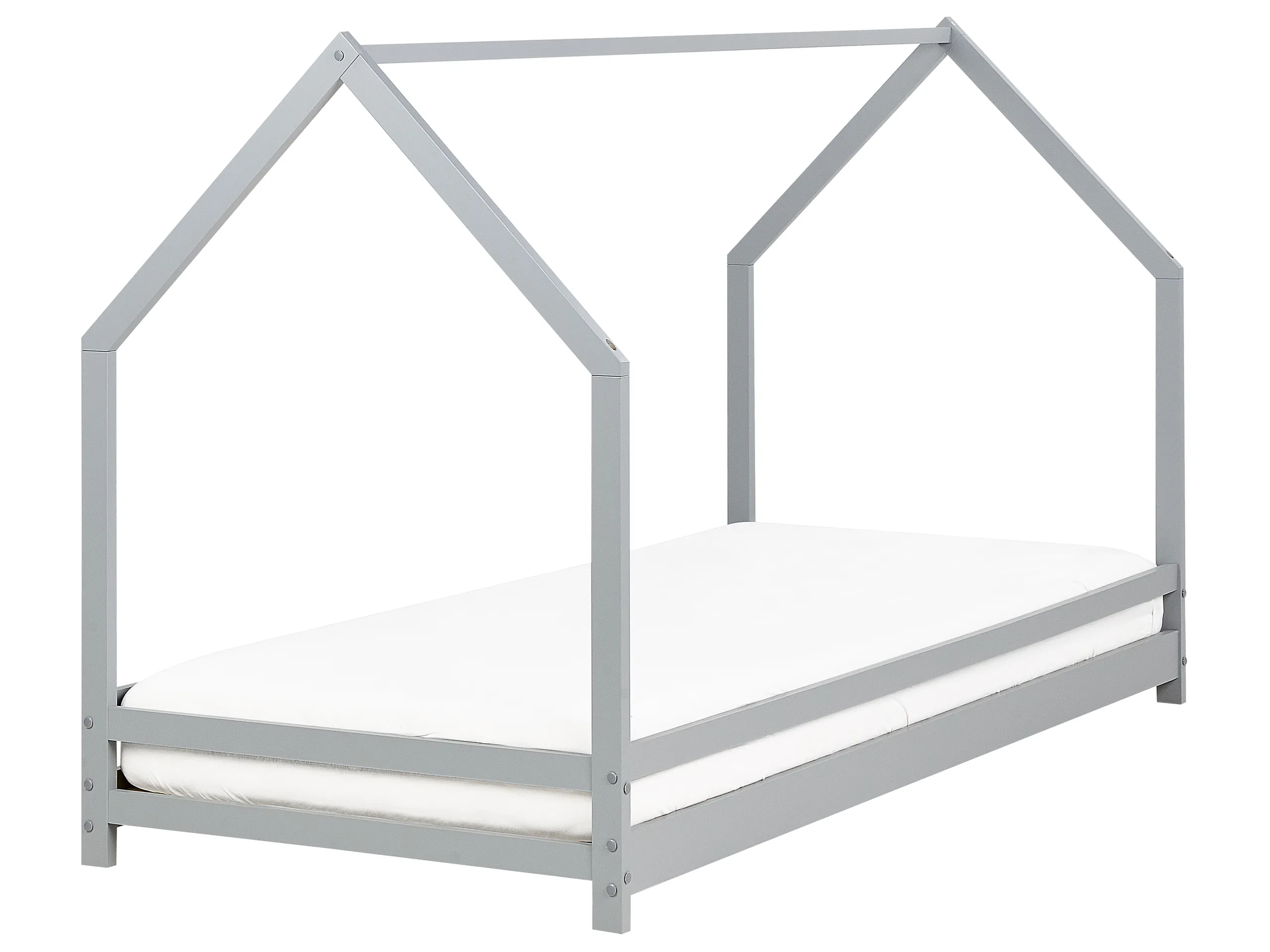 Cama infantil Casa Madera de pino APPY 90 x 200 cm Gris