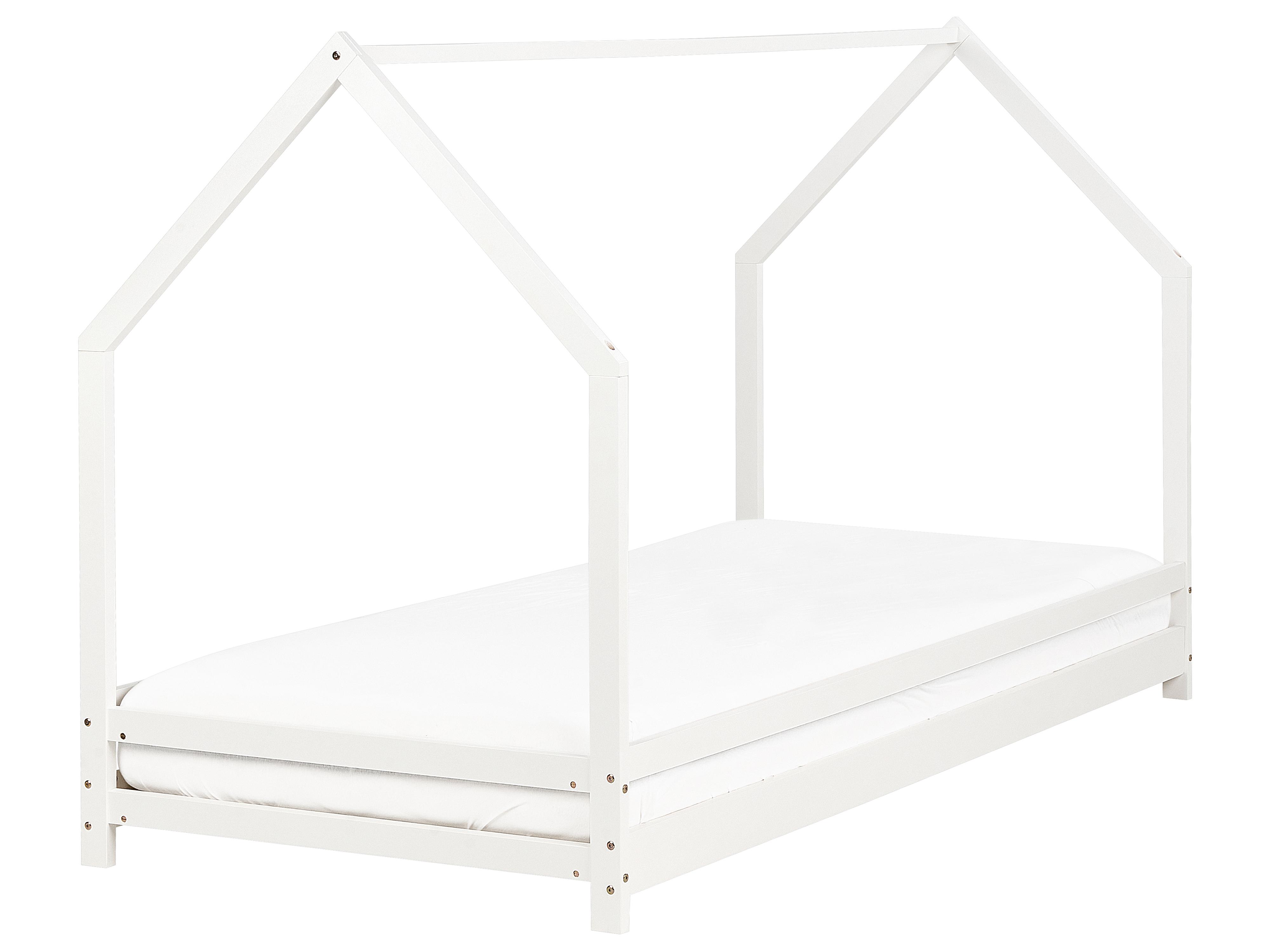 Cama infantil Casa Madera de pino APPY 90 x 200 cm Blanco