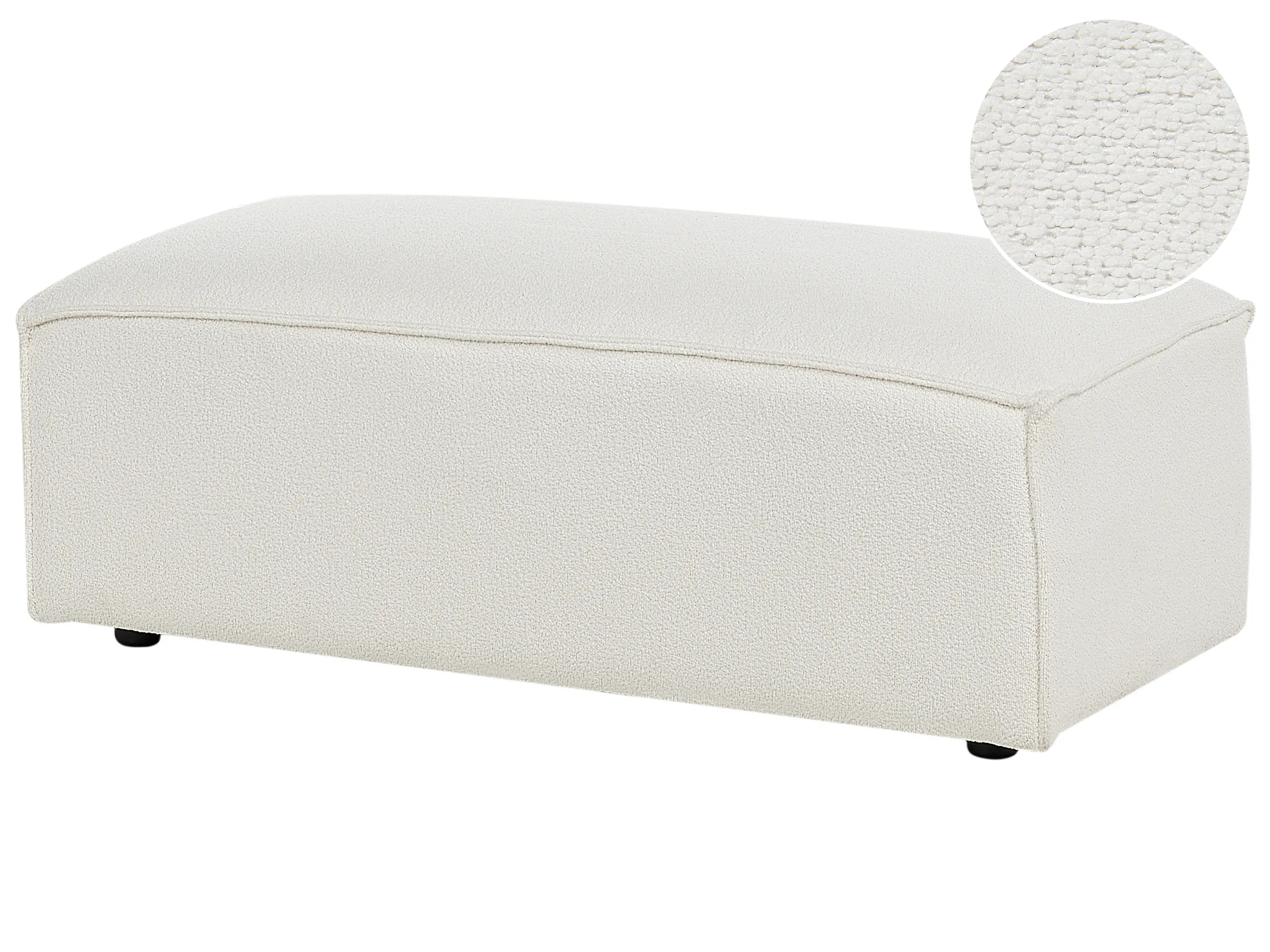 Ottoman HELLNAR Boucle Off-White