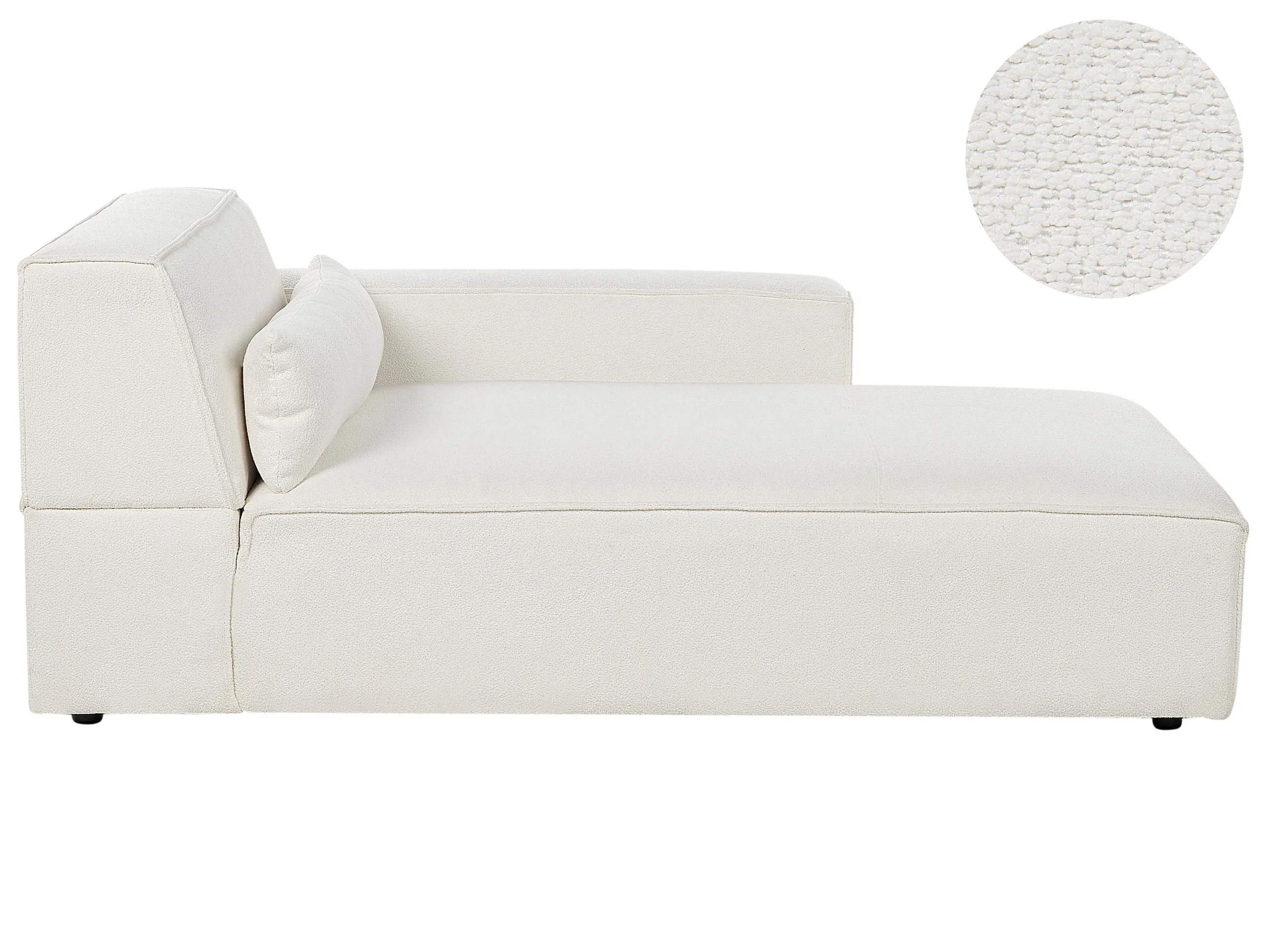 Chaise longue izquierdo HELLNAR Bouclé Blanco crema