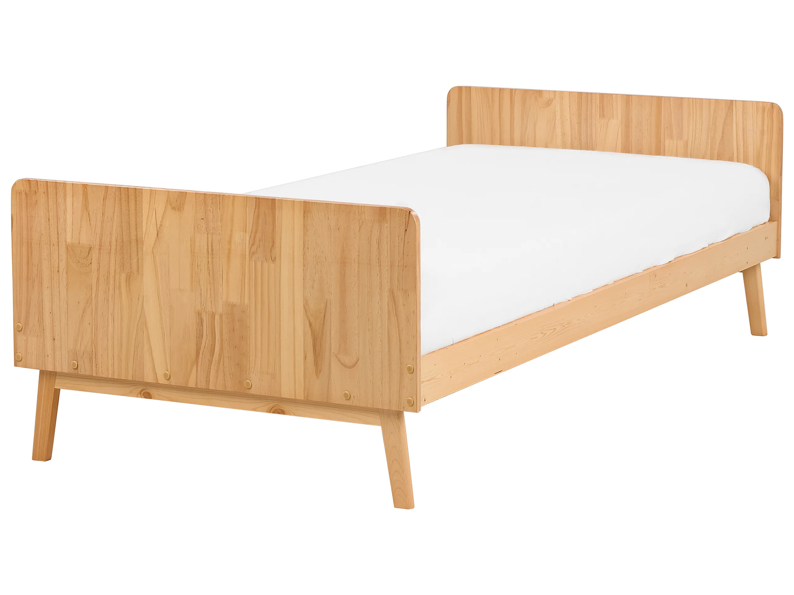 Cama Madera de pino BONNAC 90 x 200 cm Marrón claro