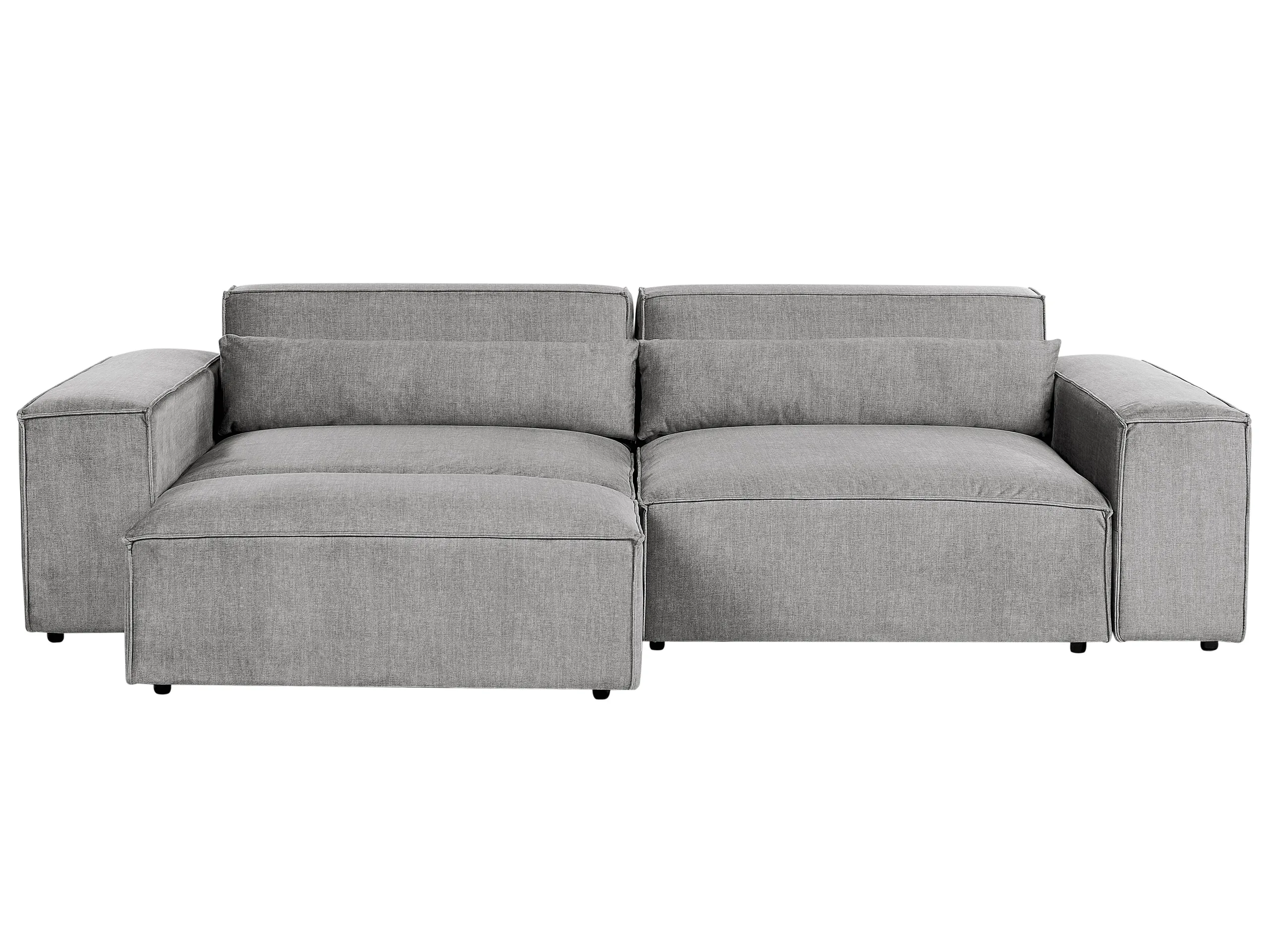 Modular Sofa 3 Seater HELLNAR Fabric Grey with Ottoman
