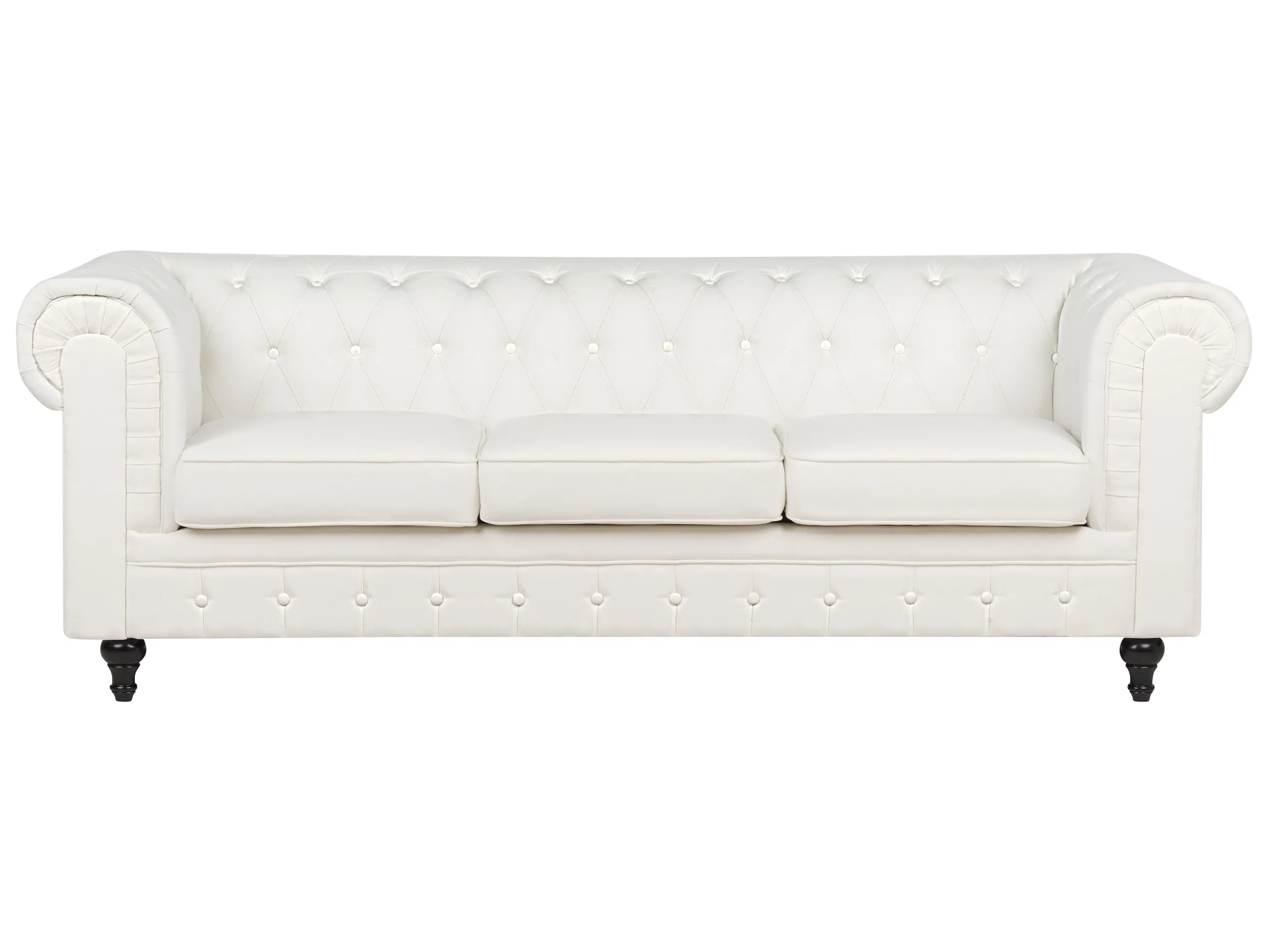 Sofa 3 Seater CHESTERFIELD Fabric Off-White