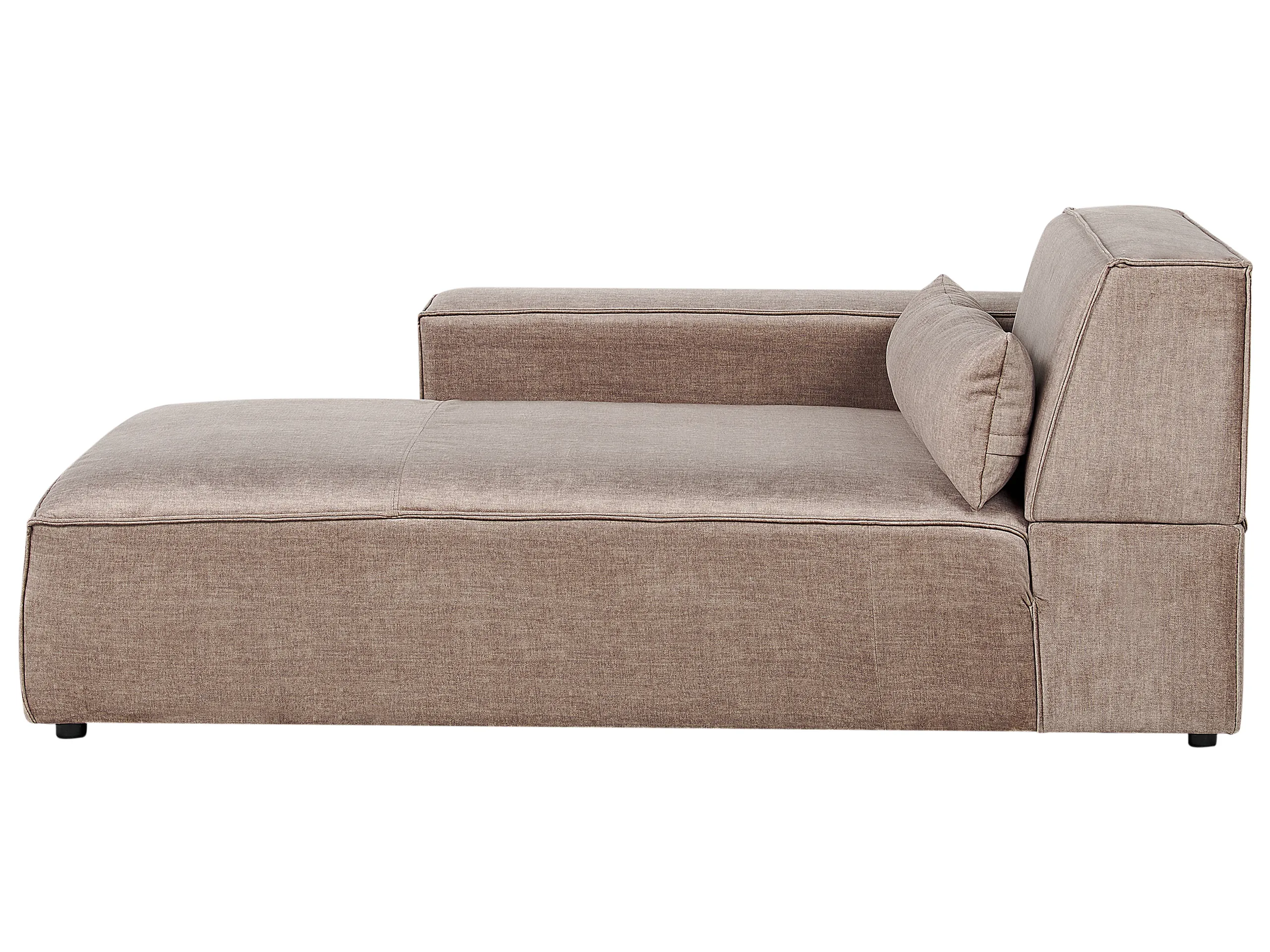Chaise longue derecho HELLNAR Tela Marrón claro
