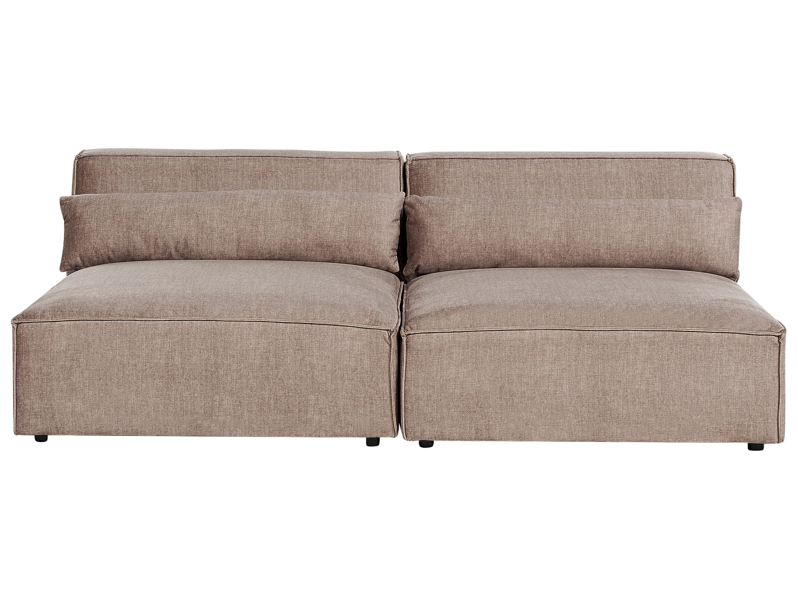 Modular Sofa 2 Seater HELLNAR Fabric Light Brown