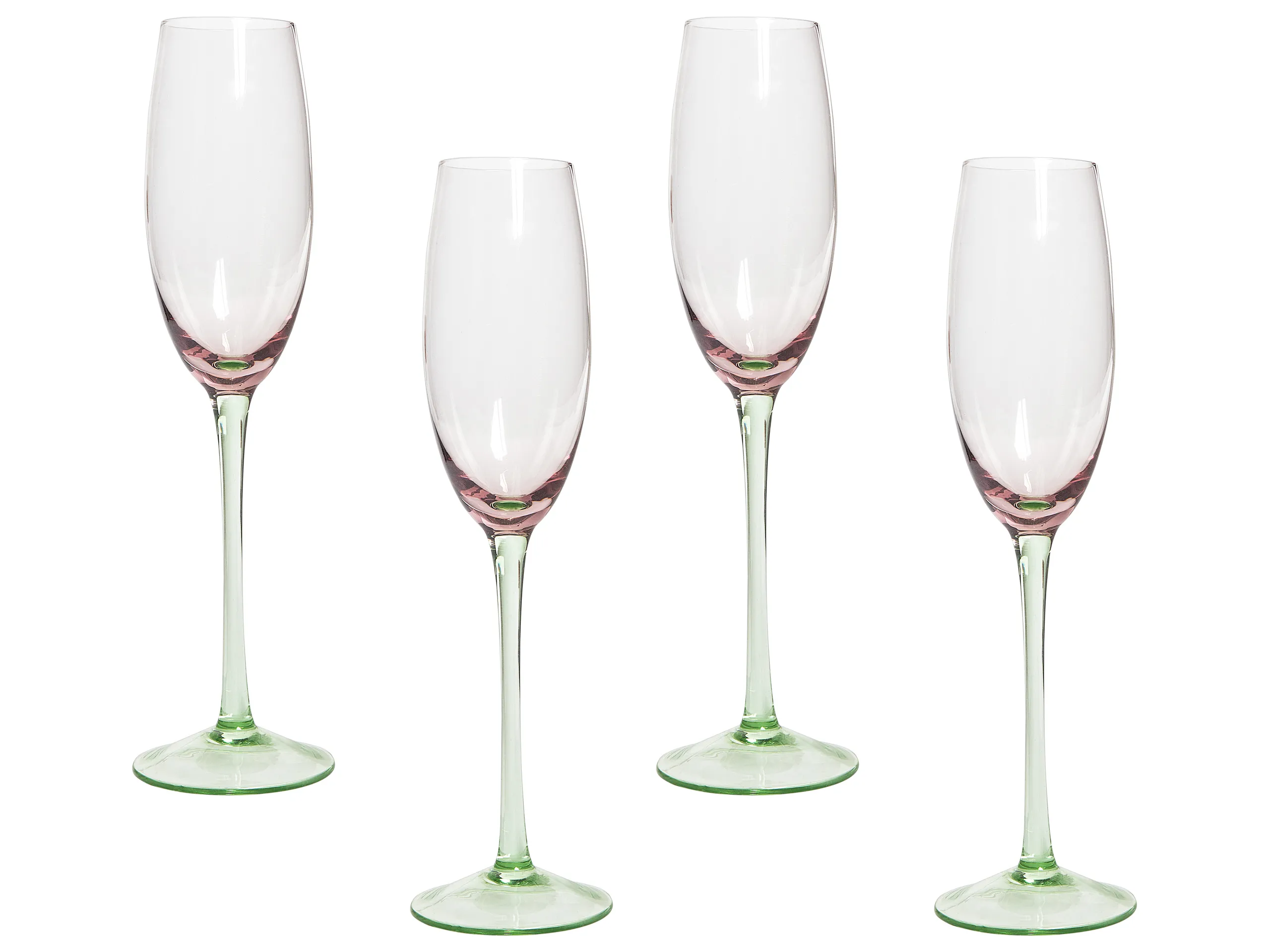 Conjunto de 4 copas de champán DIOPSIDE 200 ml Rosa