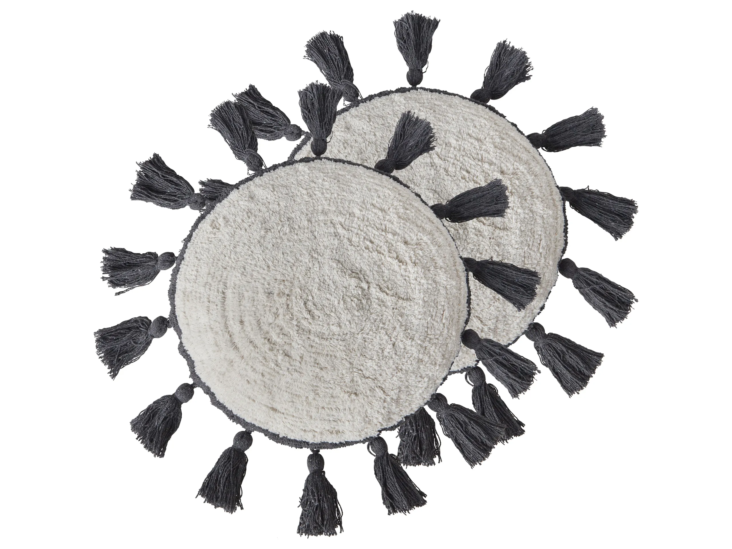 Conjunto de 2 cojines decorativos THISTLE Algodón 40 x 40 cm Blanco crema
