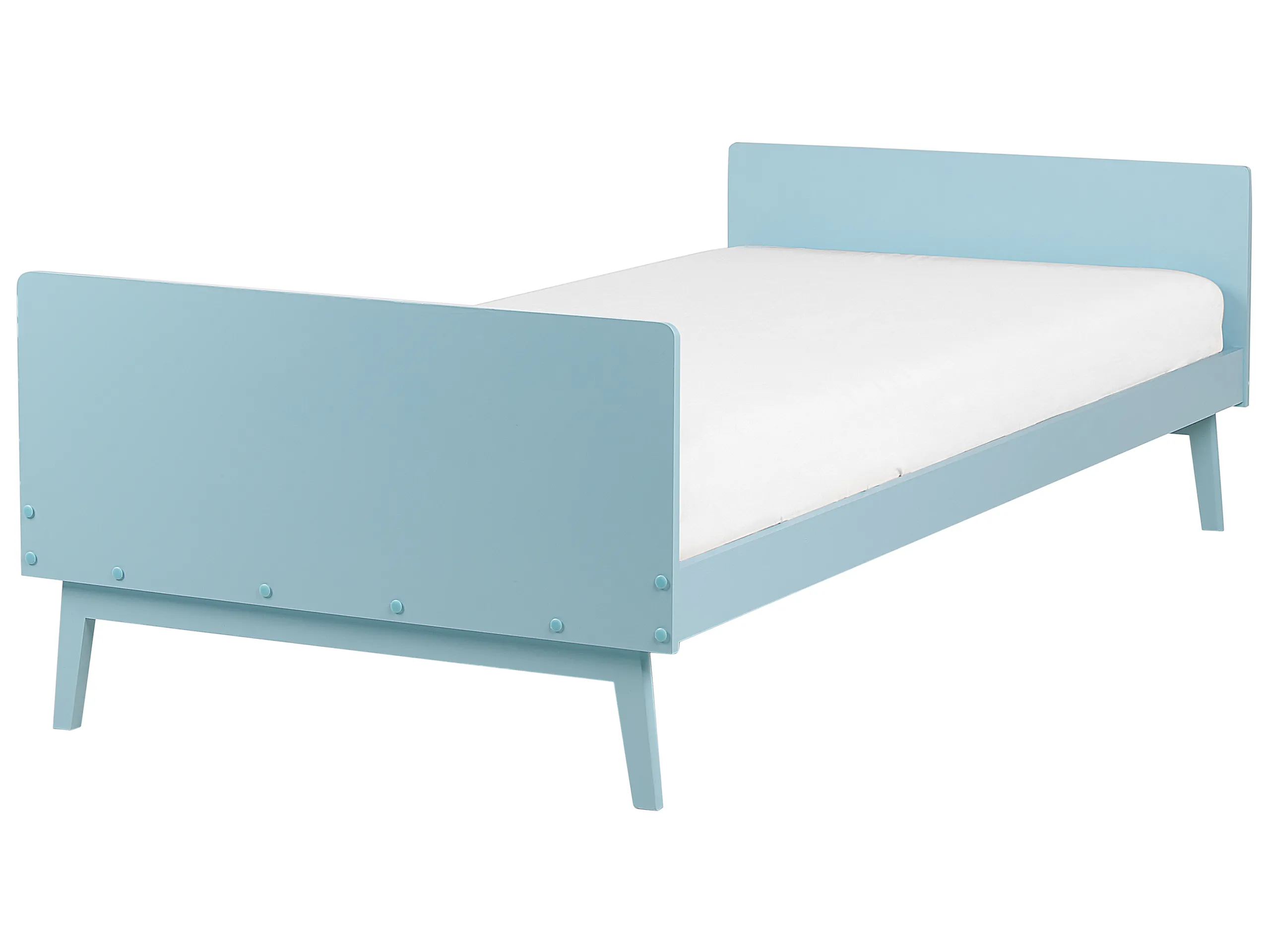Cama Madera de pino BONNAC 90 x 200 cm Azul claro