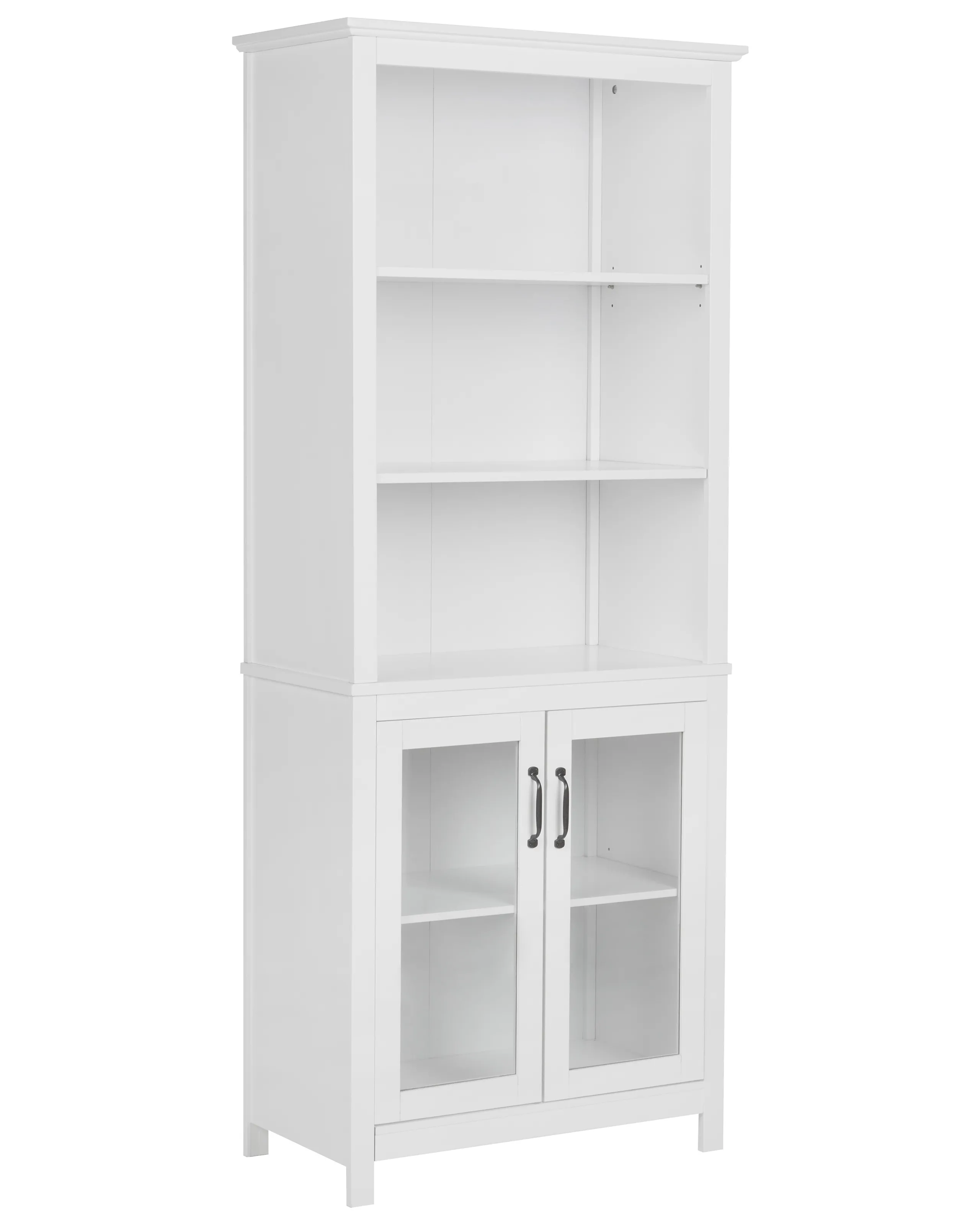 Glass Display Cabinet LUSBY 75 cm White