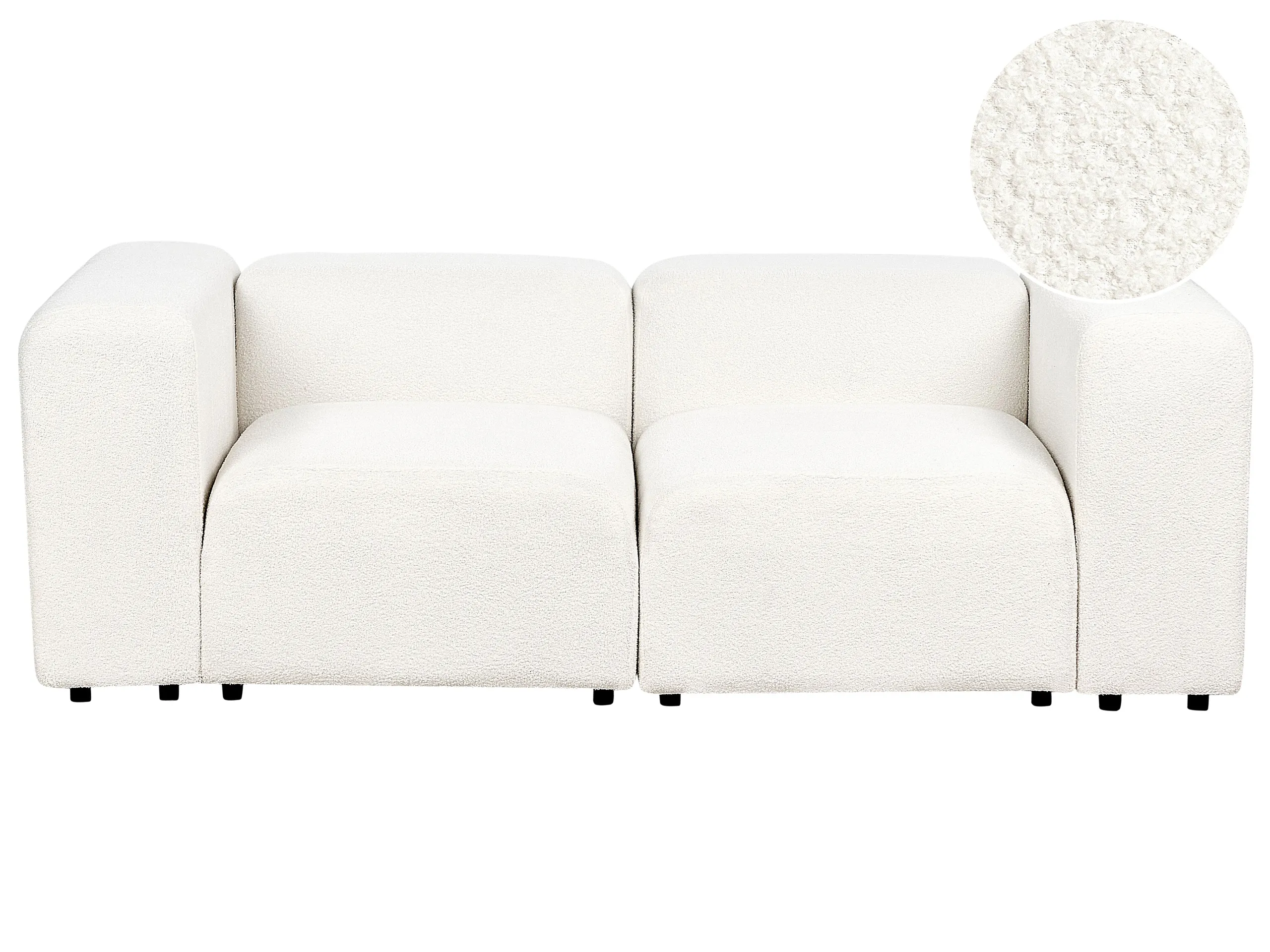 Modular Sofa 2 Seater FALSTERBO Boucle White