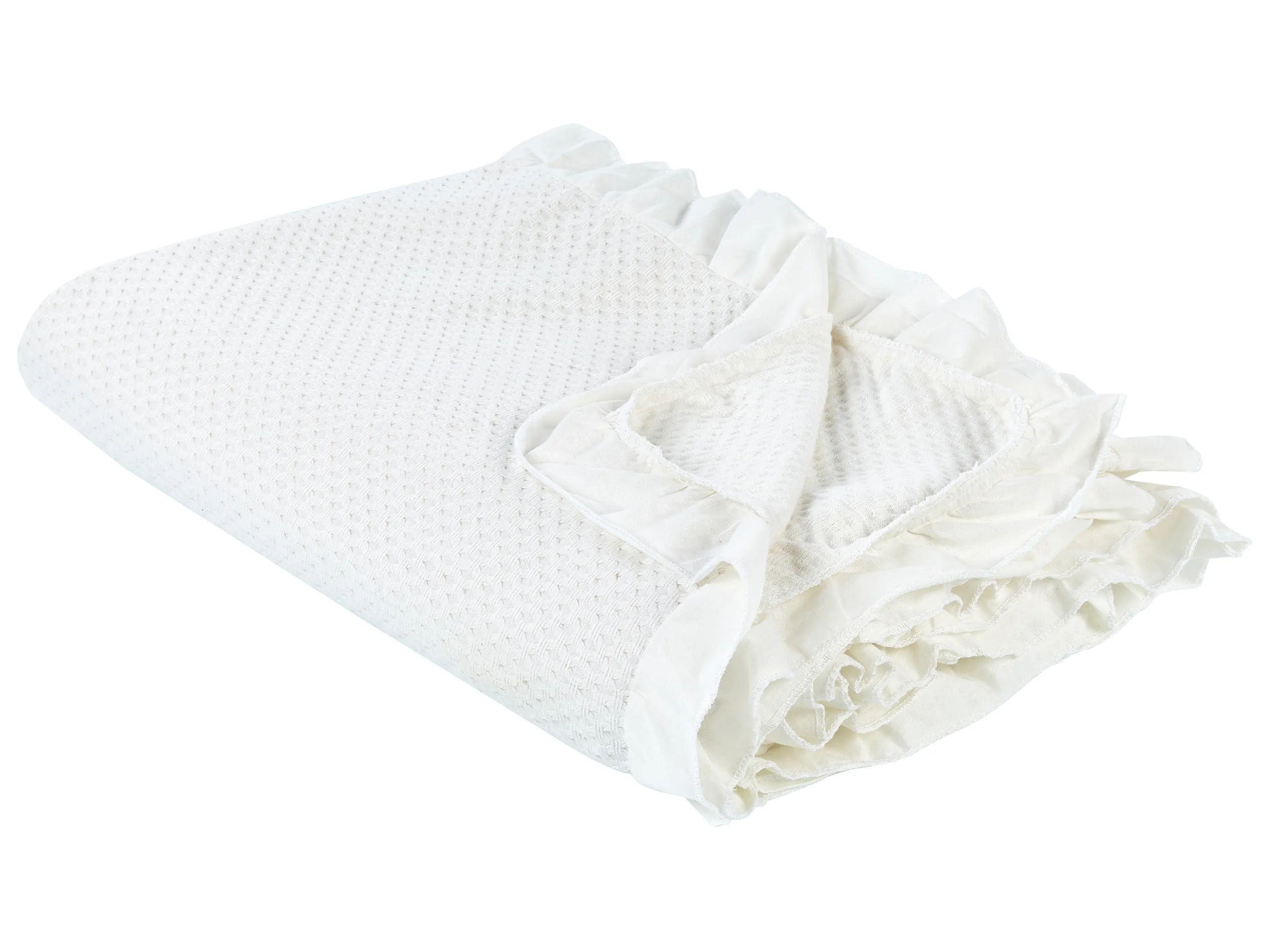 Colcha HATTON Algodón 200 x 220 cm Blanco crema