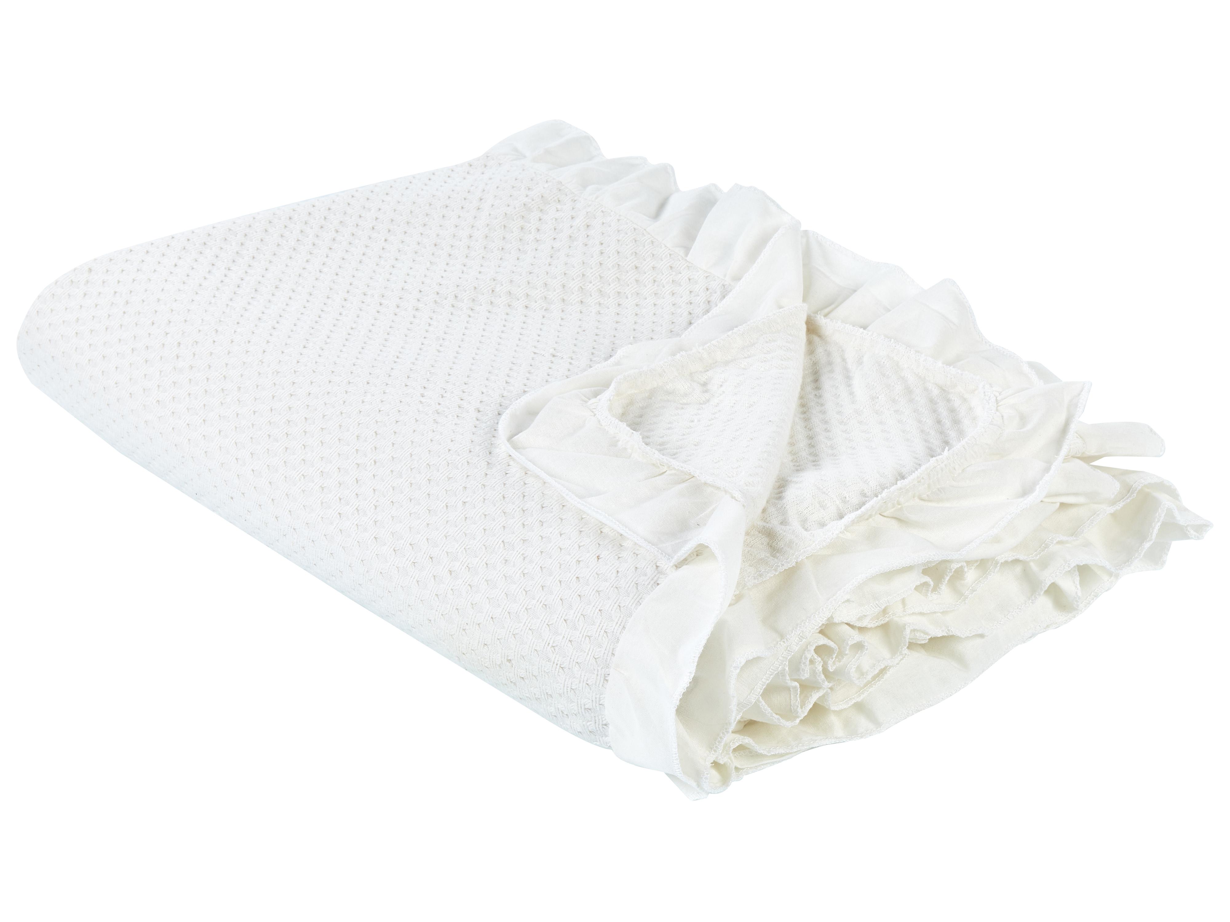 Colcha HATTON Algodón 220 x 240 cm Blanco crema