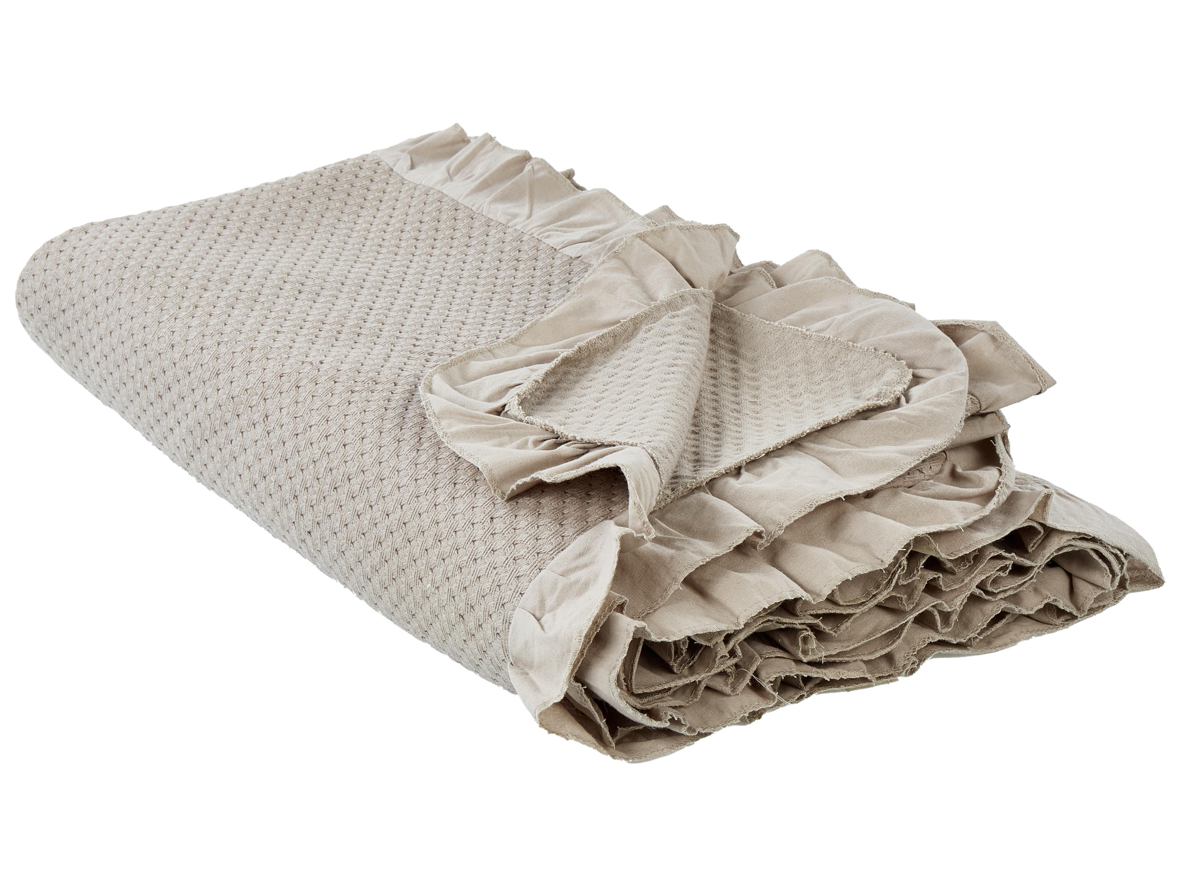 Colcha HATTON Algodón 220 x 240 cm Gris pardo