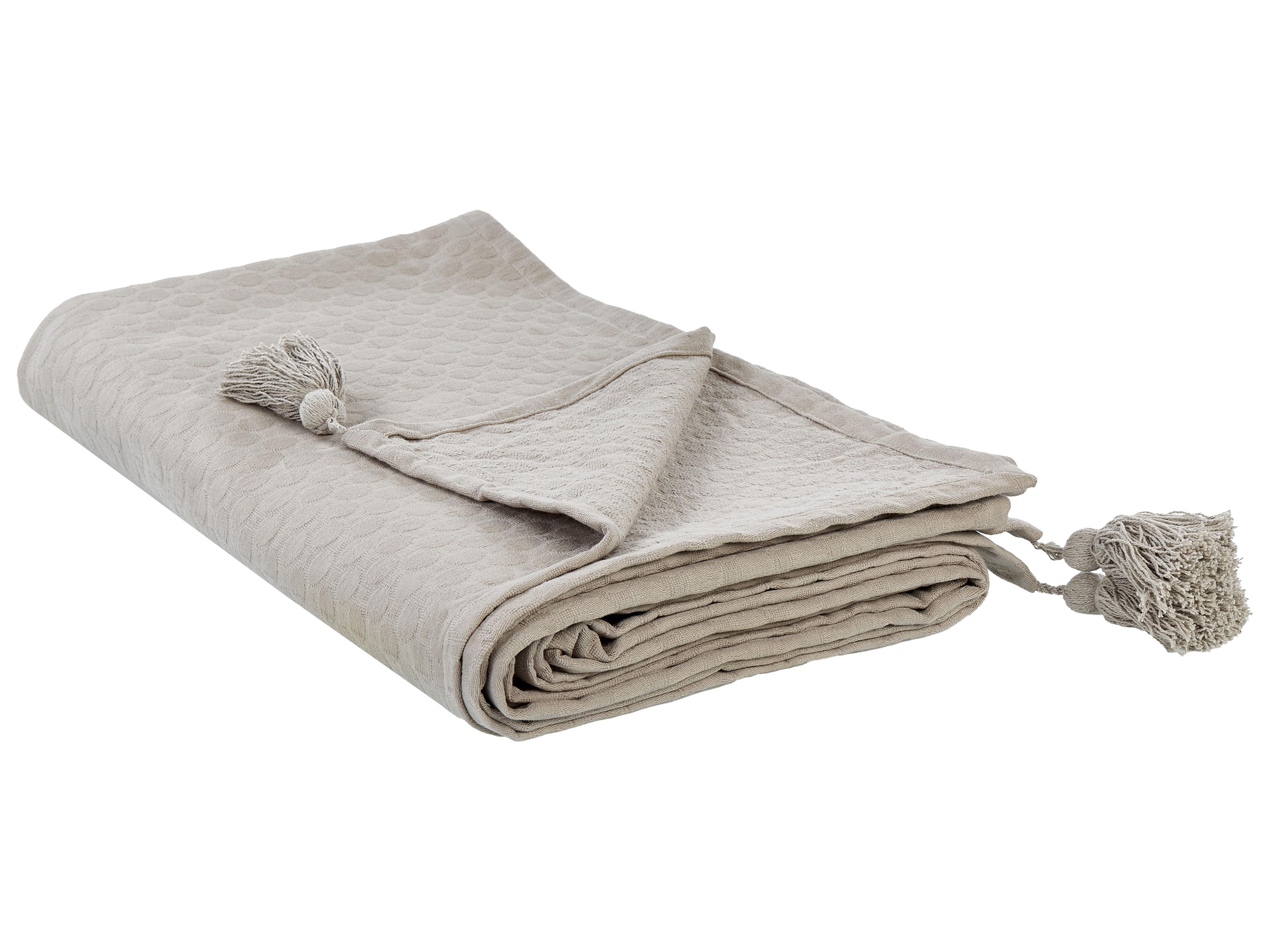 Colcha LINDULA Algodón 200 x 220 cm Gris pardo
