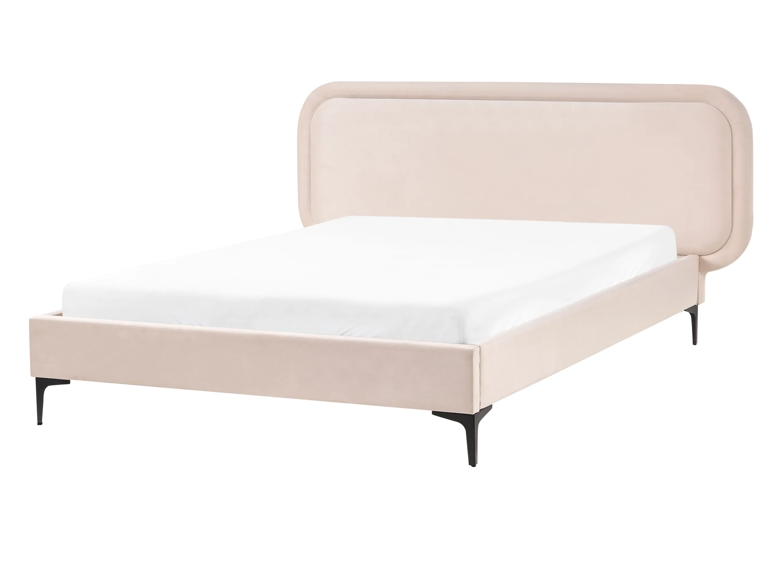 Cama Terciopelo SUZETTE 140 x 200 cm Beige claro