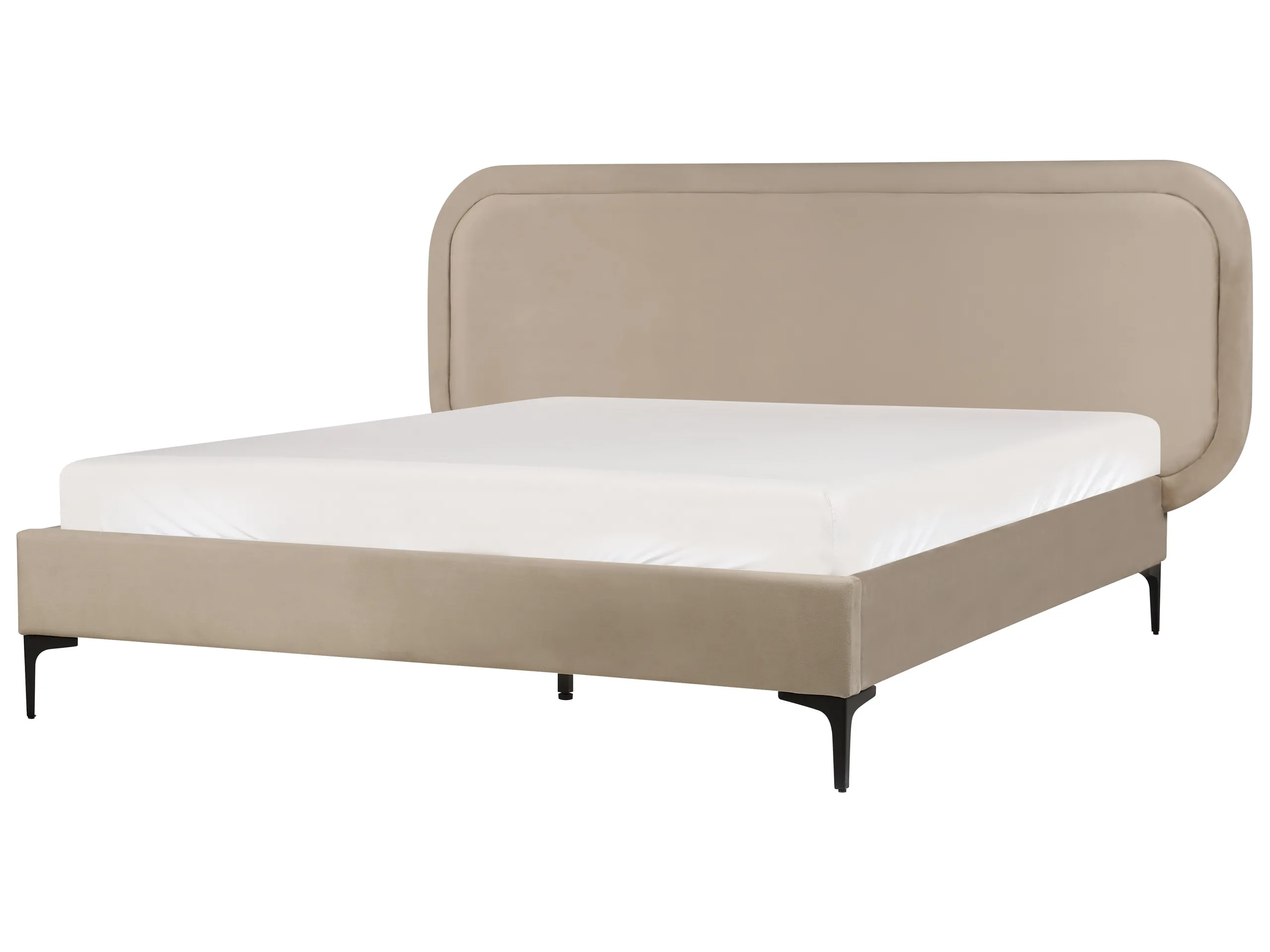 Cama Terciopelo SUZETTE 140 x 200 cm Beige