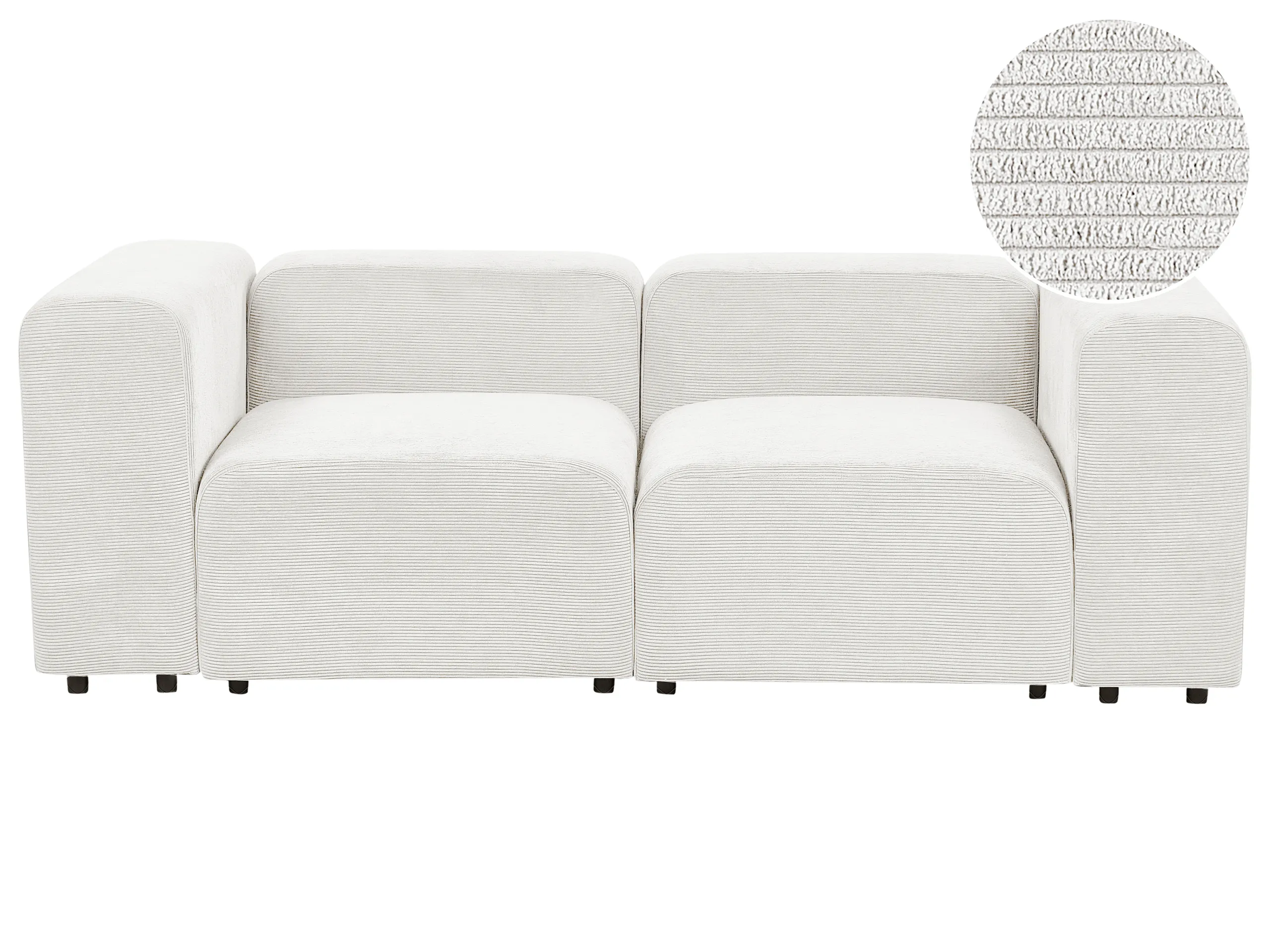 Modular Sofa 2 Seater FALSTERBO Corduroy Off-White