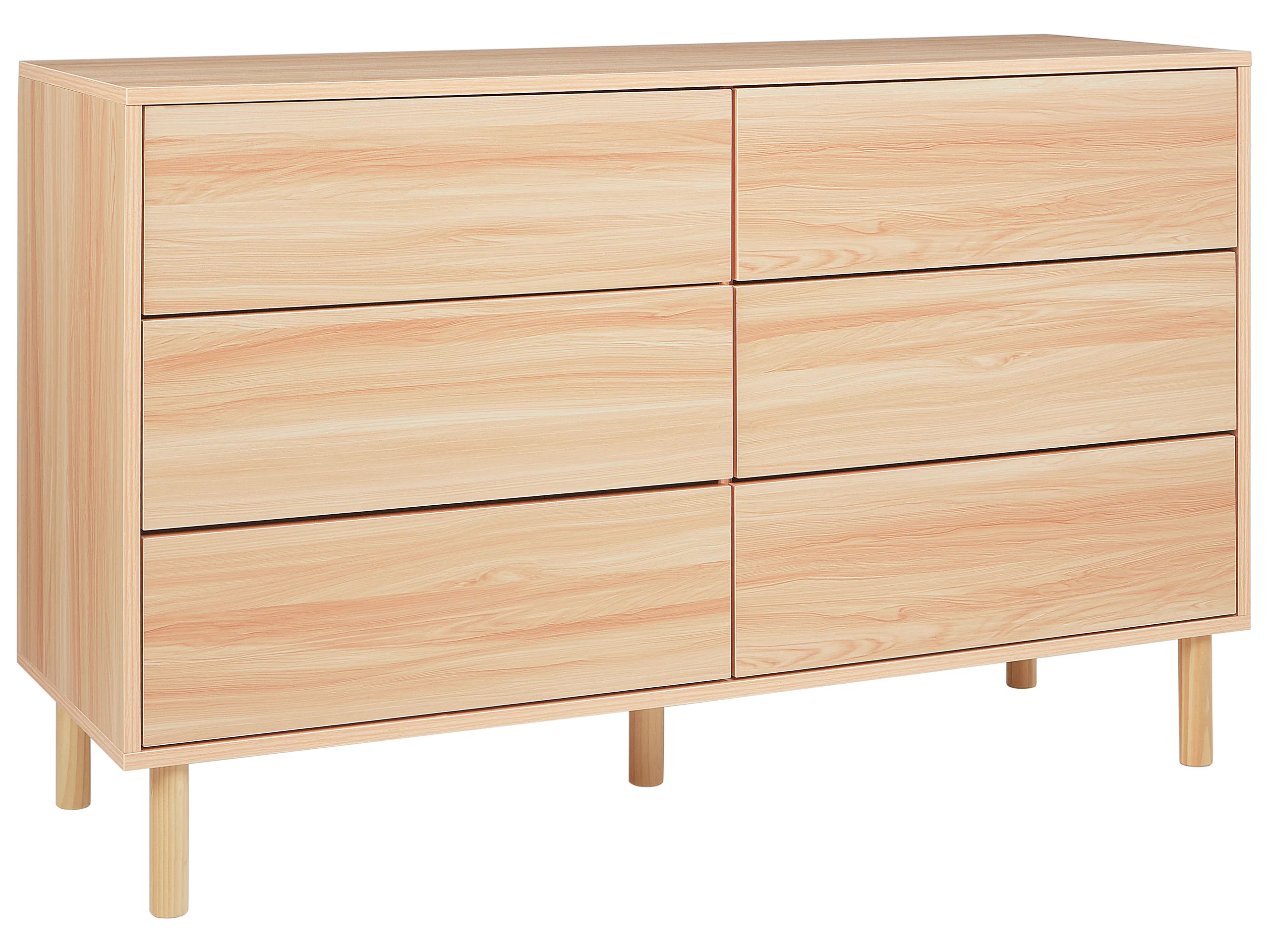 6 Drawer Chest SHARPE Light Brown