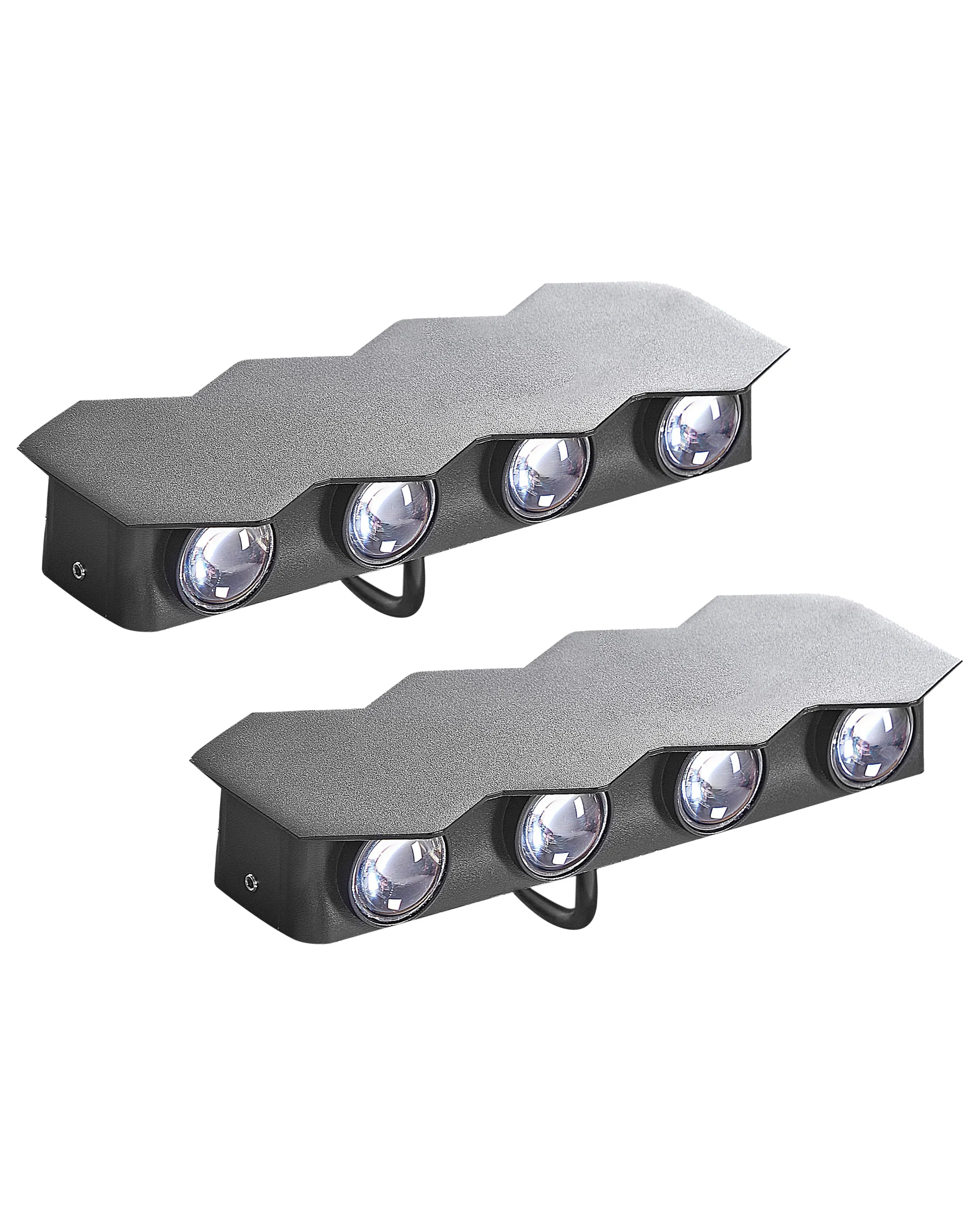 Conjunto de 2 lámparas de pared LED WELDON Negro