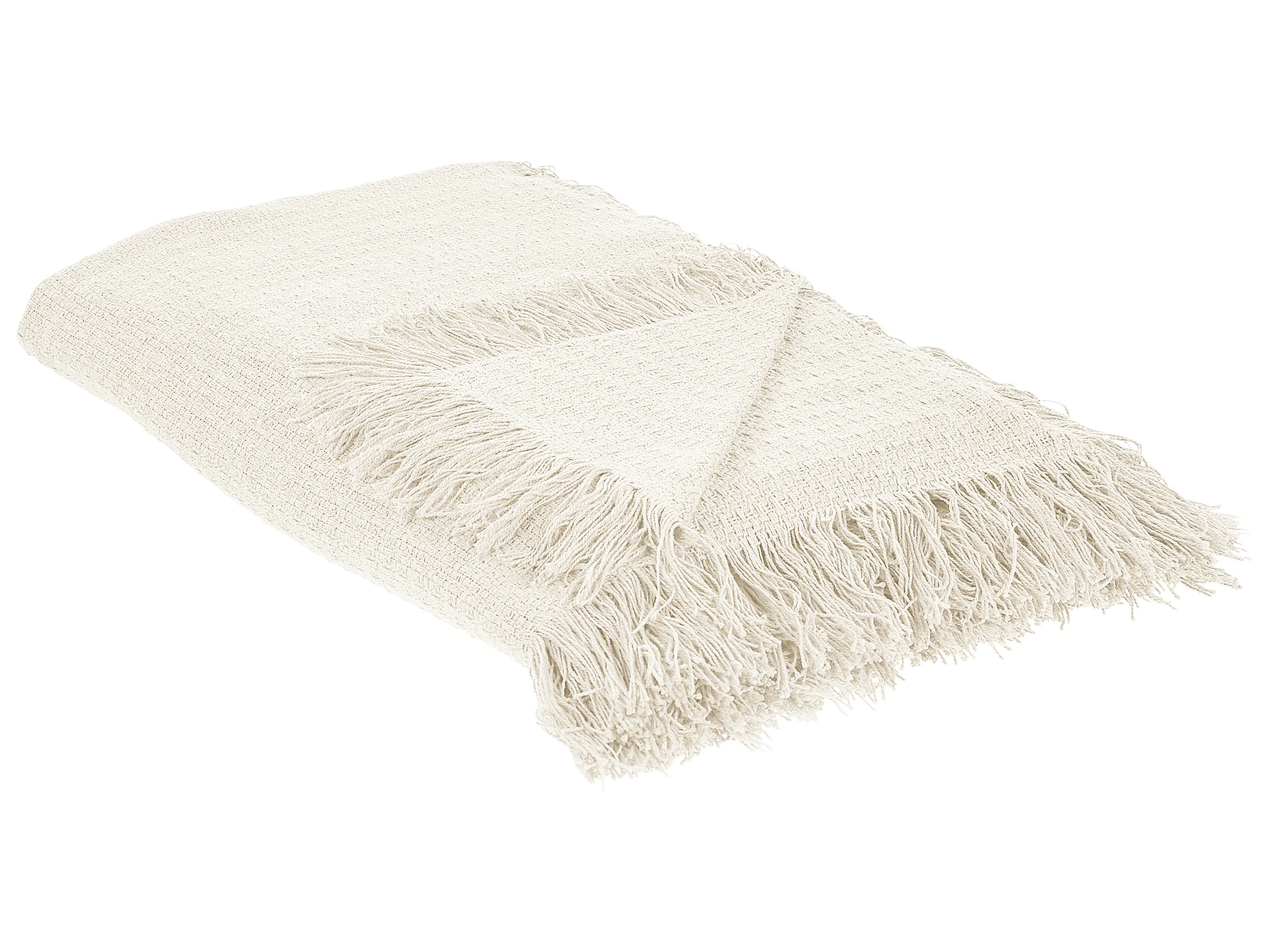 Colcha YERBENT Algodón 220 x 240 cm Blanco crema