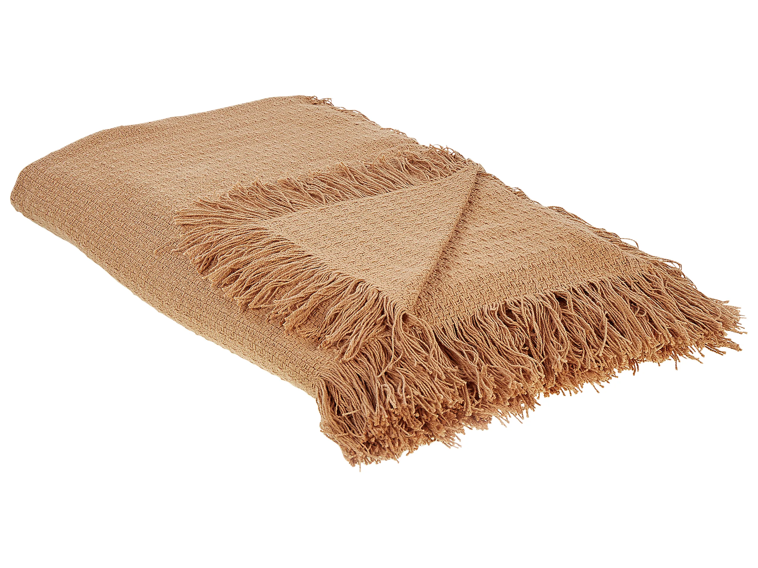 Colcha YERBENT Algodón 200 x 220 cm Marrón dorado