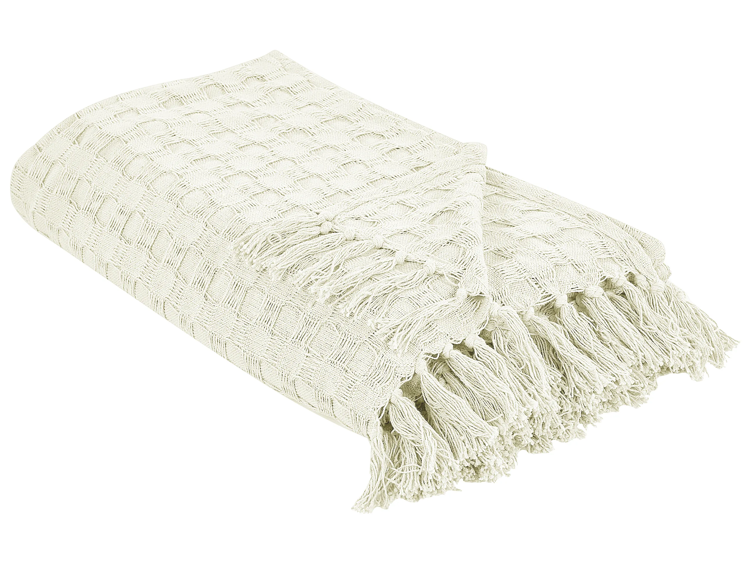 Colcha BERE Algodón 220 x 240 cm Blanco crema