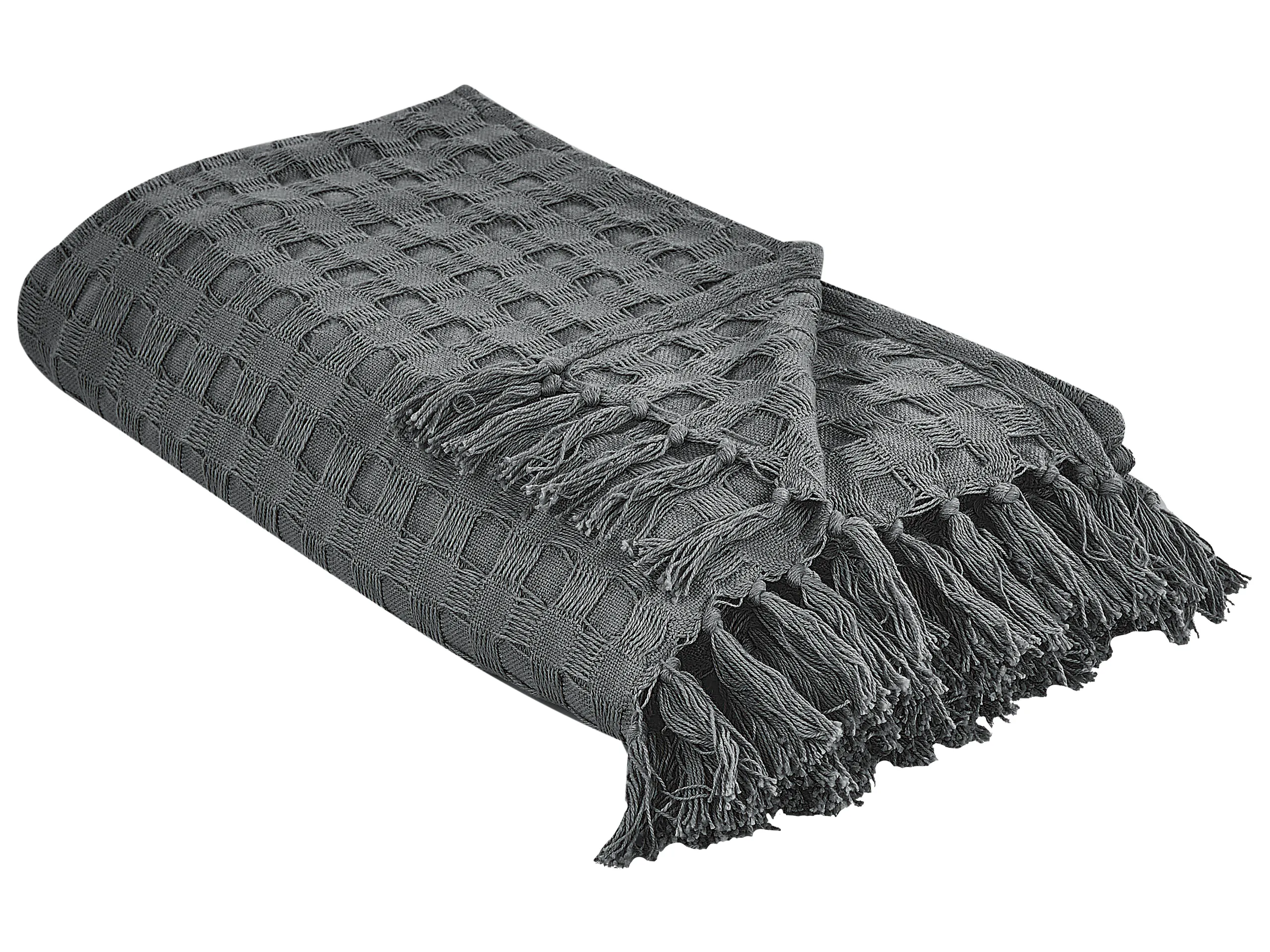 Colcha BERE Algodón 200 x 220 cm Gris oscuro