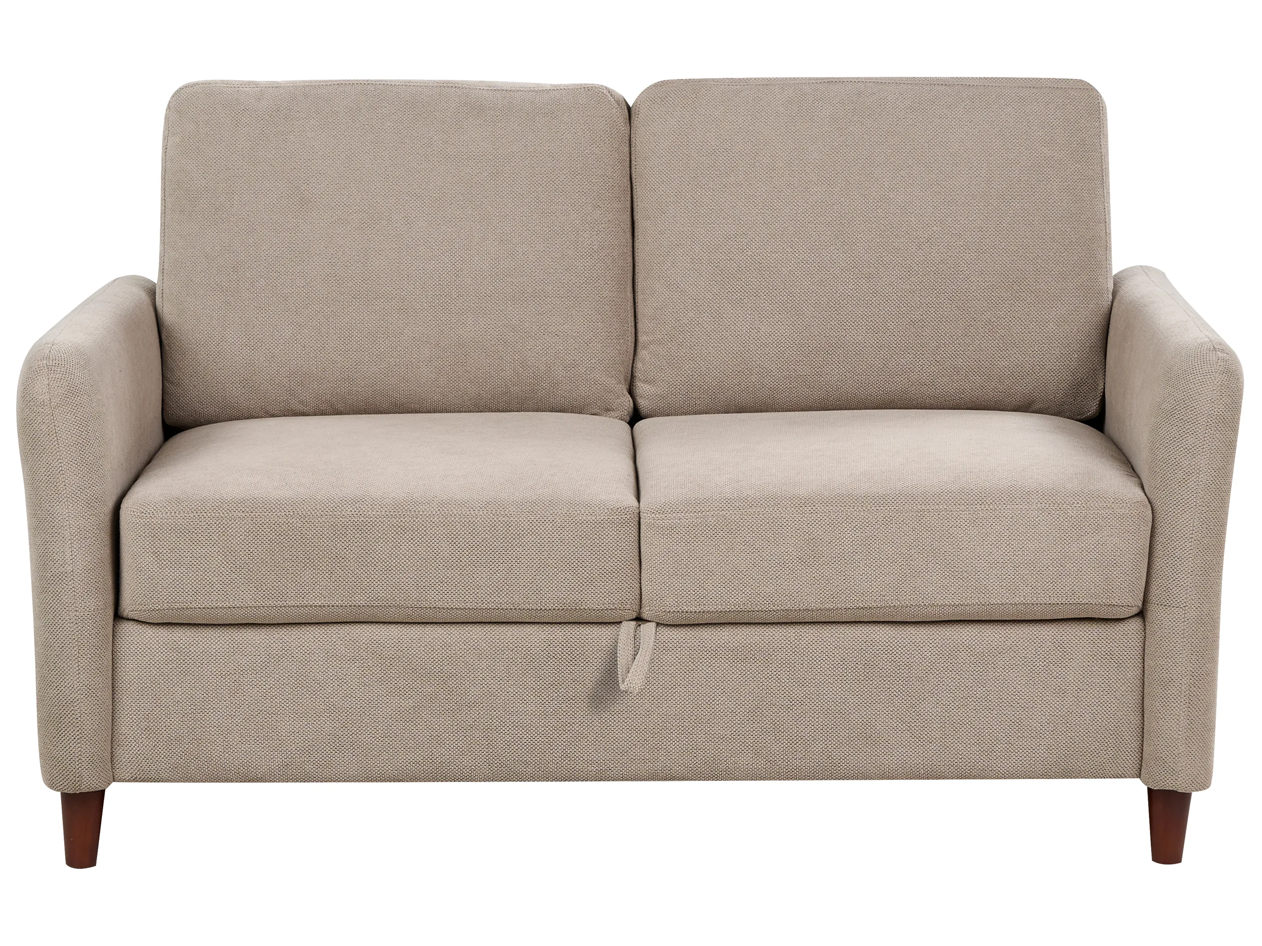 Sofa 2 Seater MARE Fabric Taupe with Storage