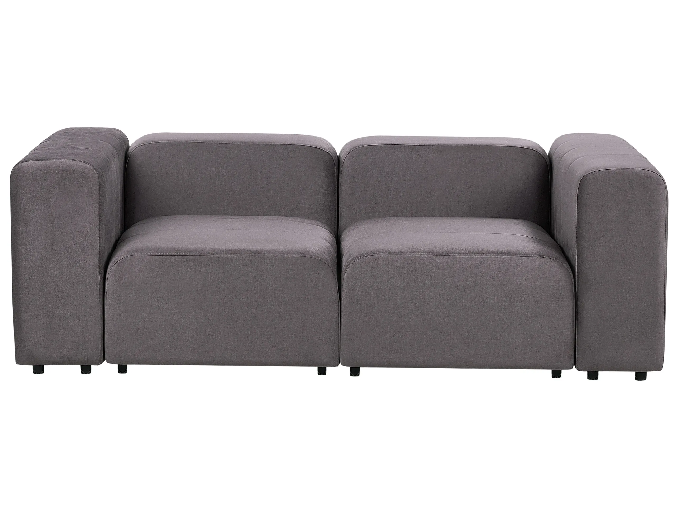 Modular Sofa 2 Seater FALSTERBO Velvet Dark Grey