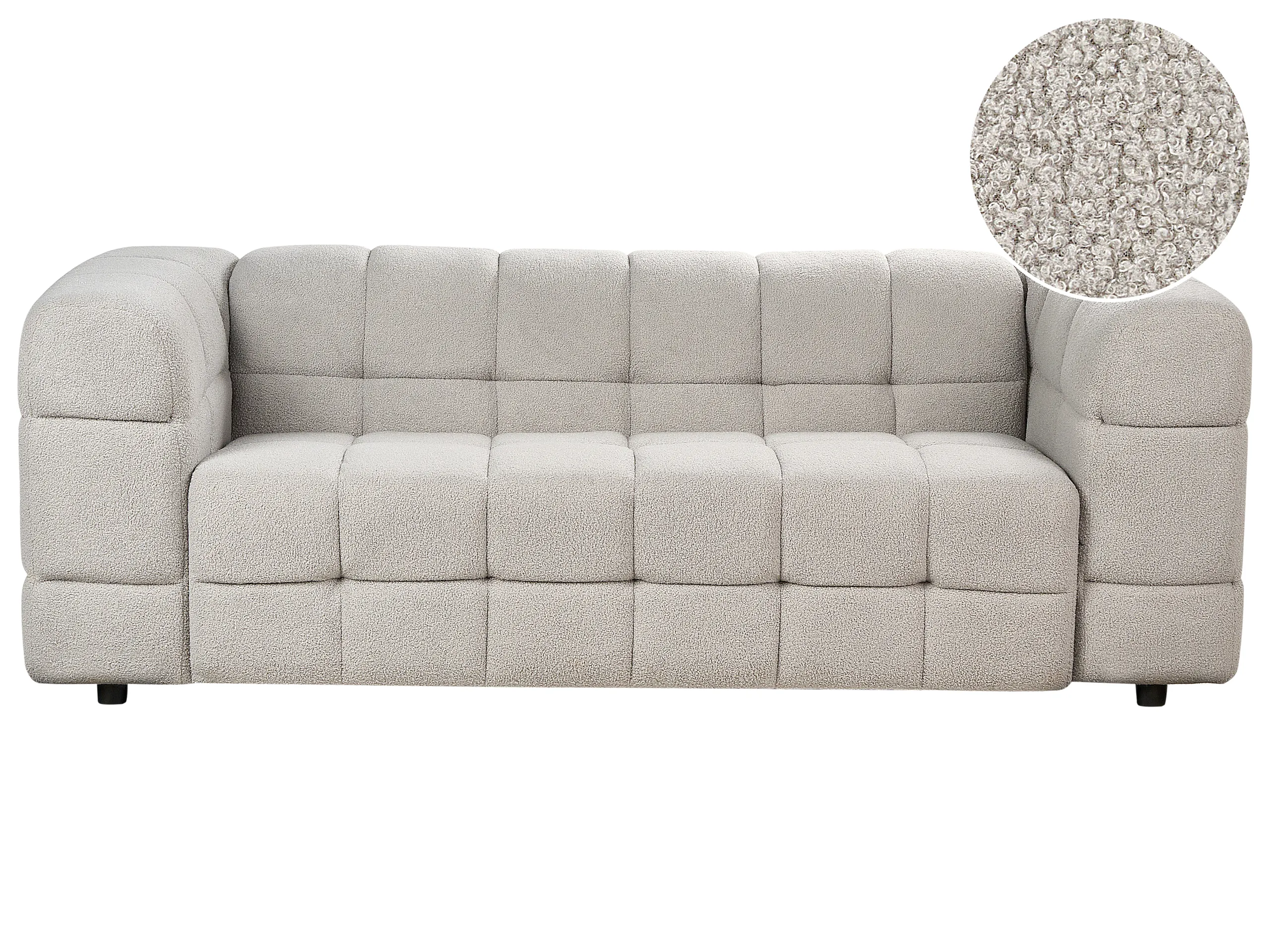 Sofa 3 Seater MULLOLA Boucle Grey