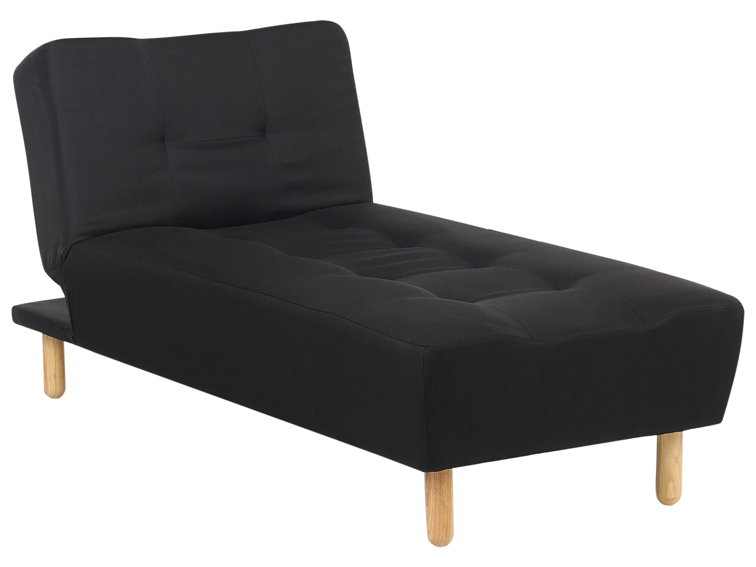 Chaise longue ALSTEN Tela Negro