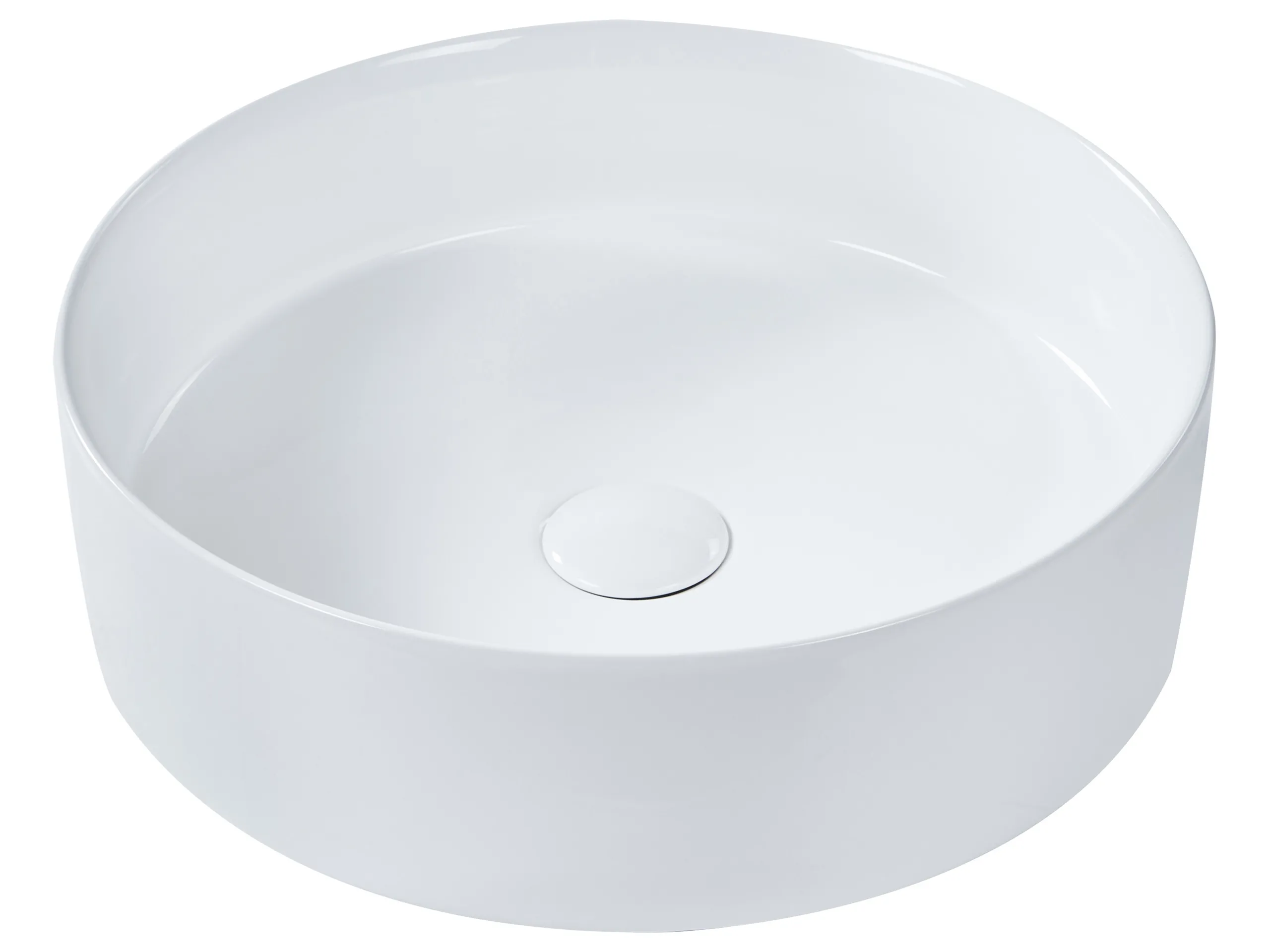 Countertop Basin TEBAR ⌀ 400 mm Ceramic White
