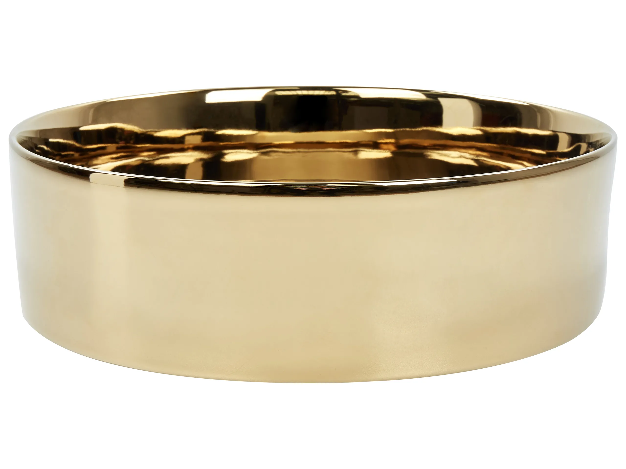 Countertop Basin TEBAR ⌀ 400 mm Ceramic Gold