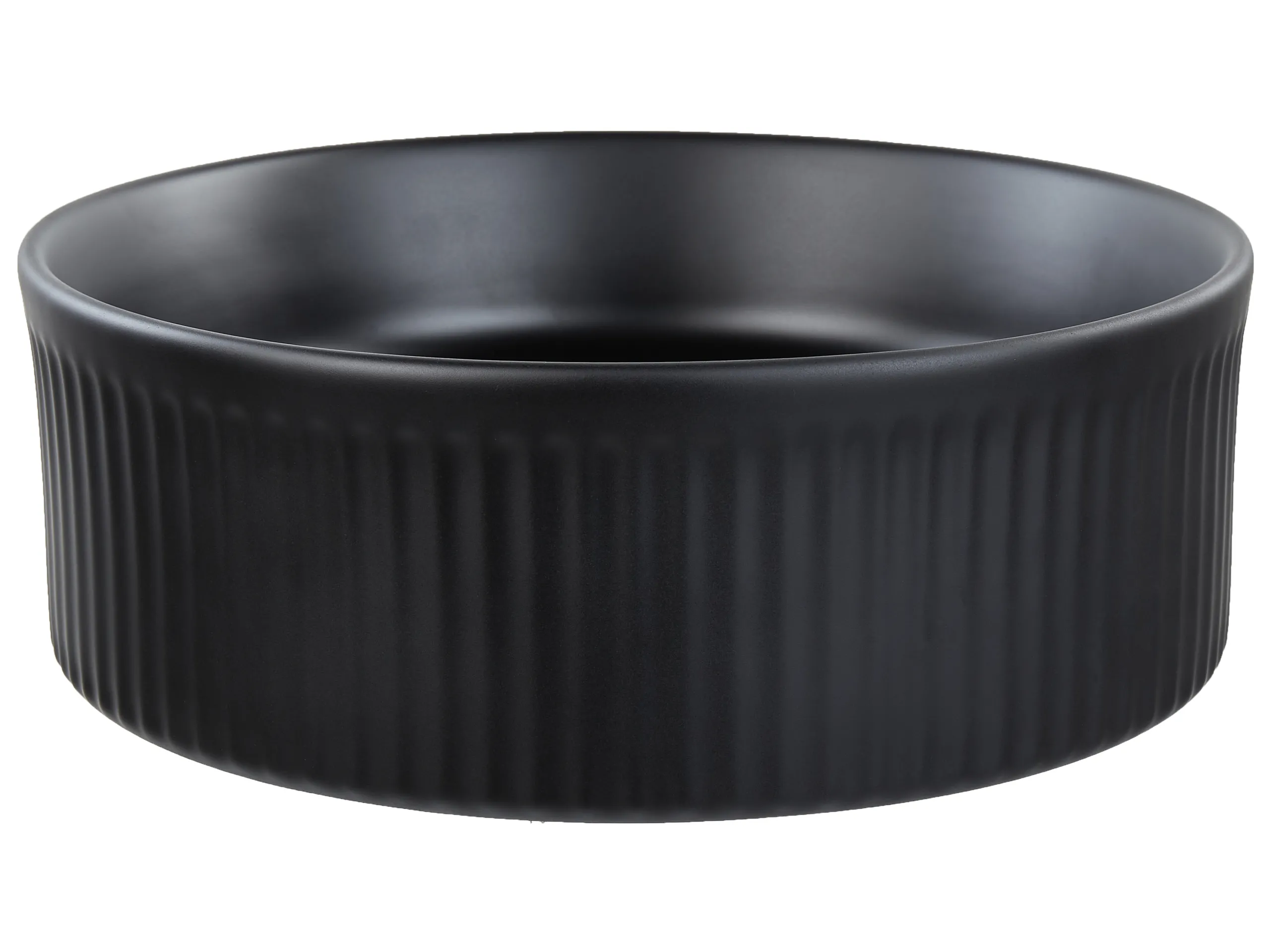 Countertop Basin GELDO ⌀ 370 mm Ceramic Black