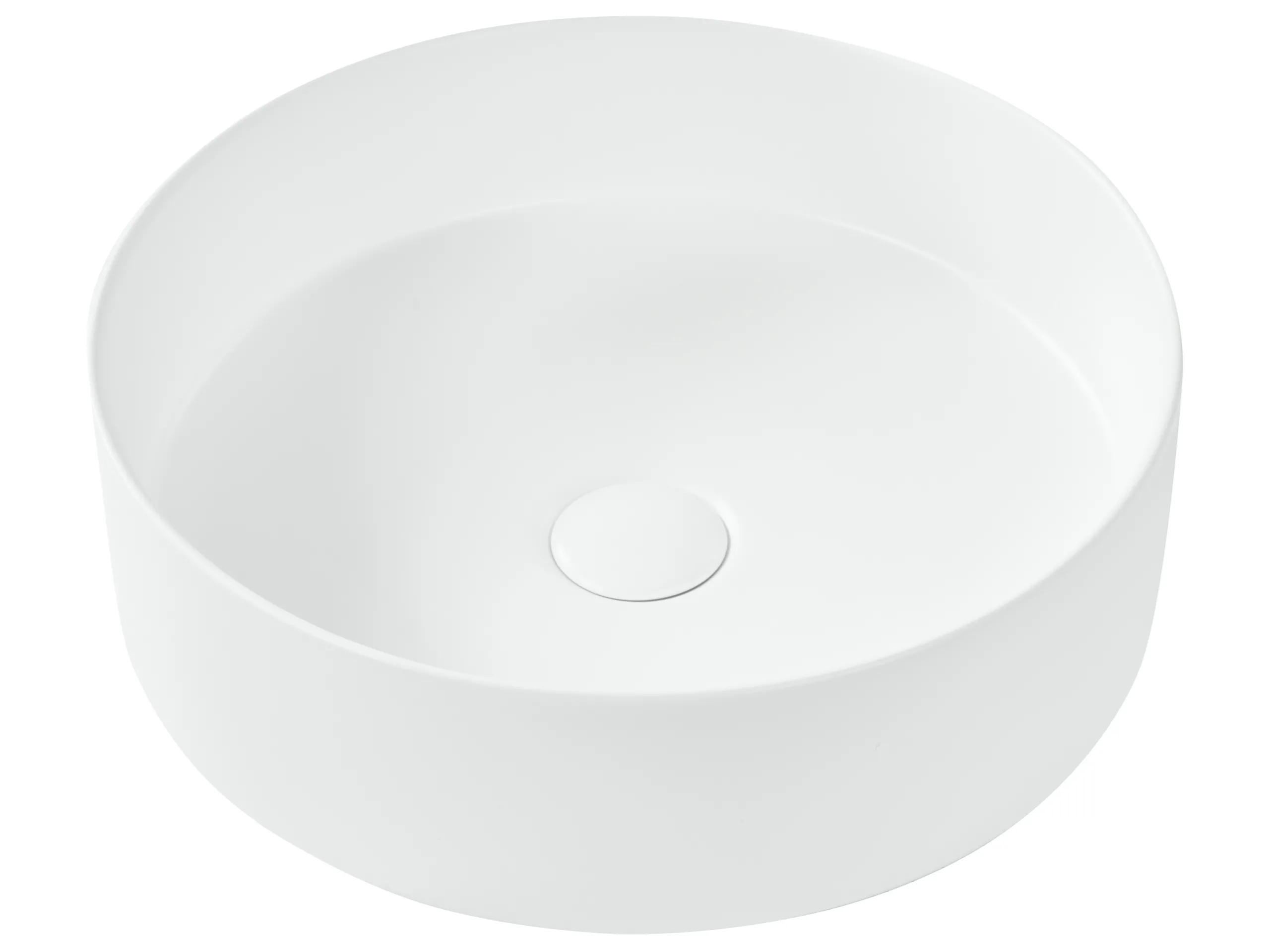 Countertop Basin TEBAR ⌀ 400 mm Ceramic Off-White