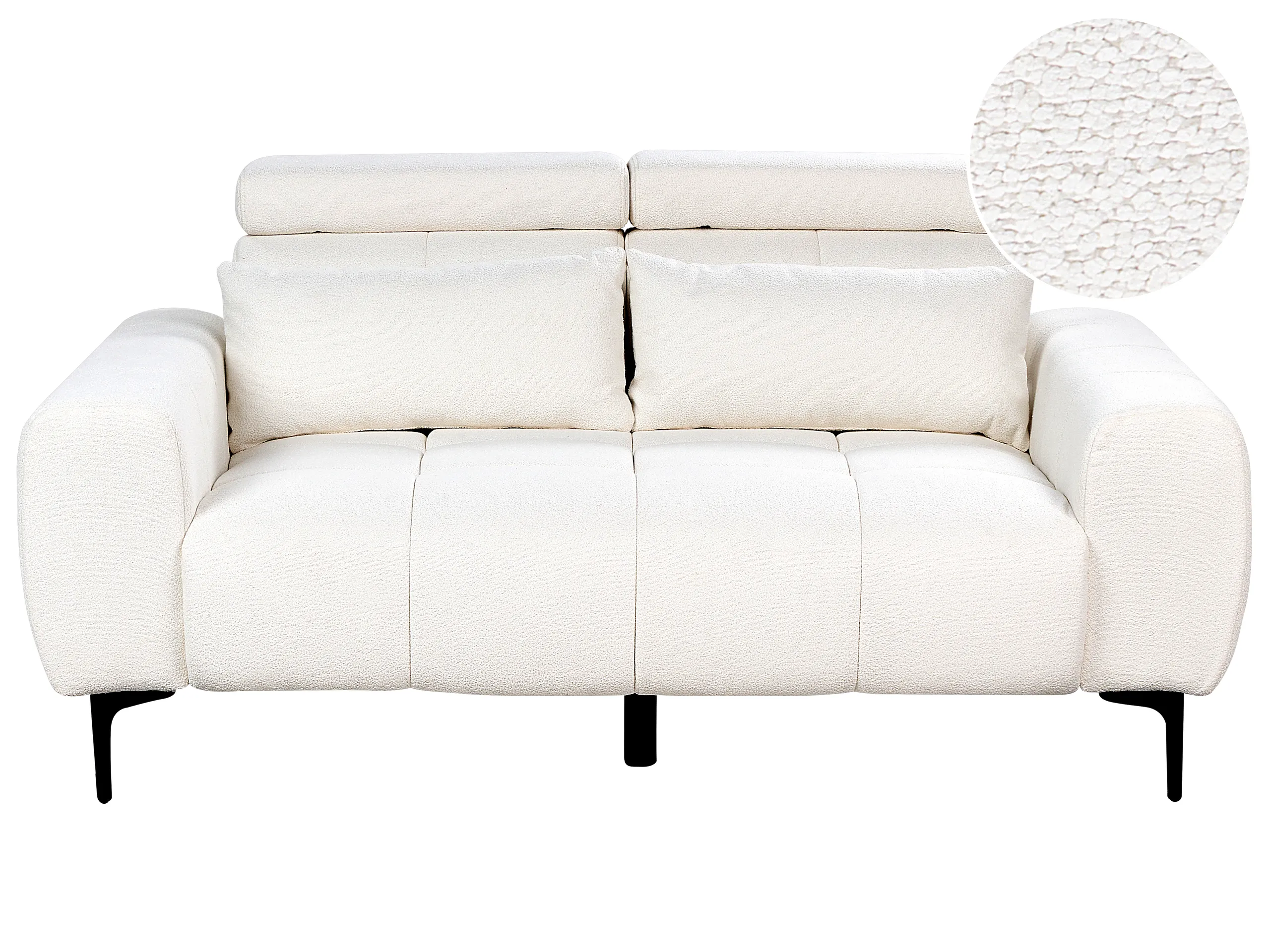 Sofa 2 Seater VEGAMO Boucle White