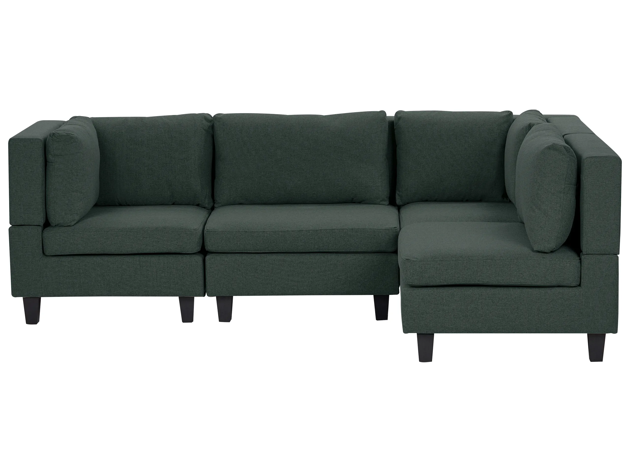 Modular Corner Sofa 4 Seater UNSTAD Fabric Dark Green Left Hand